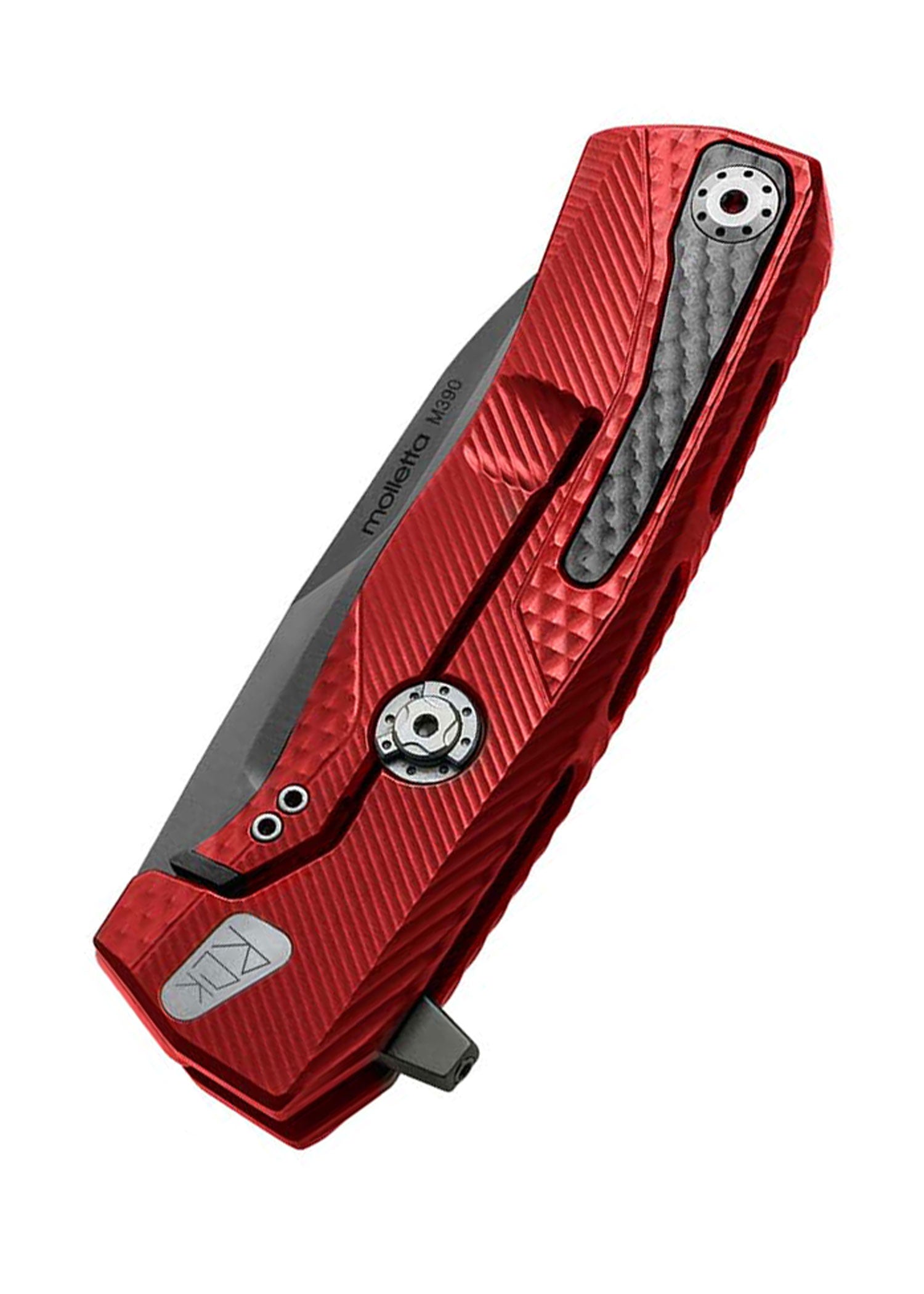 Imagen única de: Navaja De Bolsillo Rok Aluminio, Roja, Negra, Lionsteel