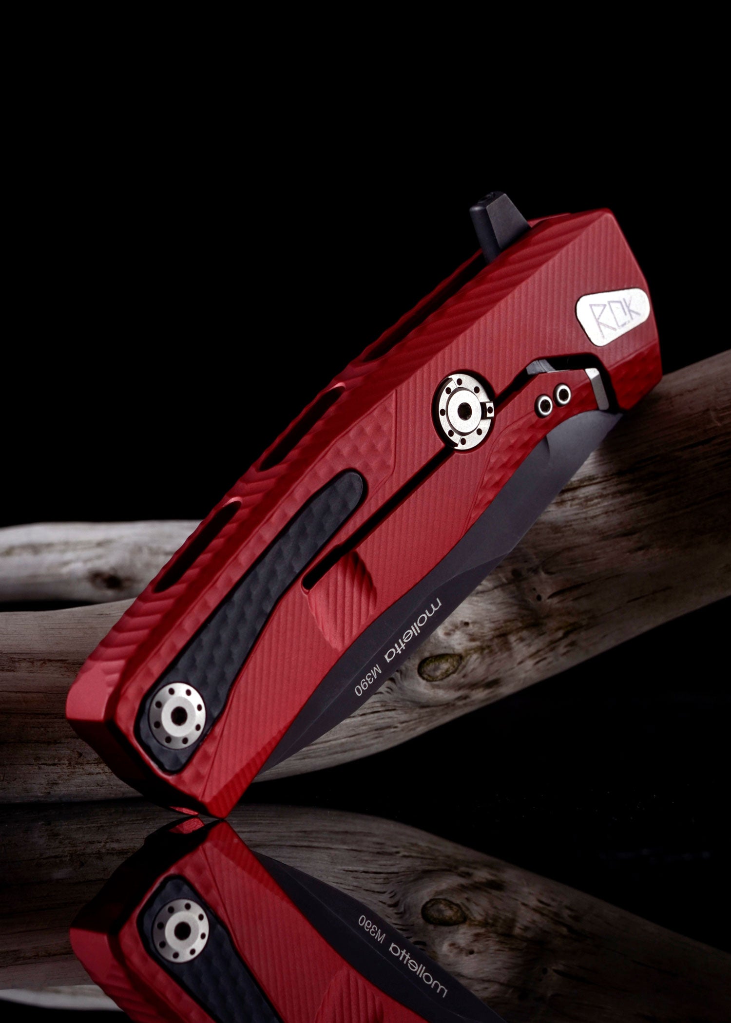 Imagen única de: Navaja De Bolsillo Rok Aluminio, Roja, Negra, Lionsteel