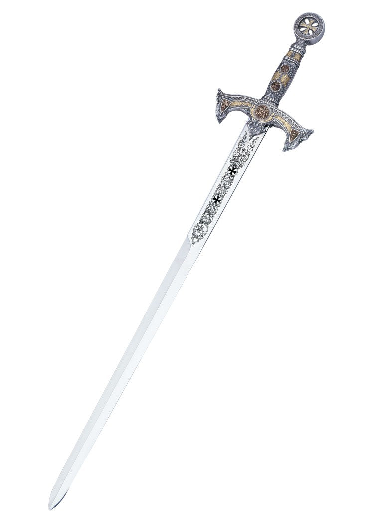 Imagen única de: Espada De Los Caballeros Templarios, Color Plata