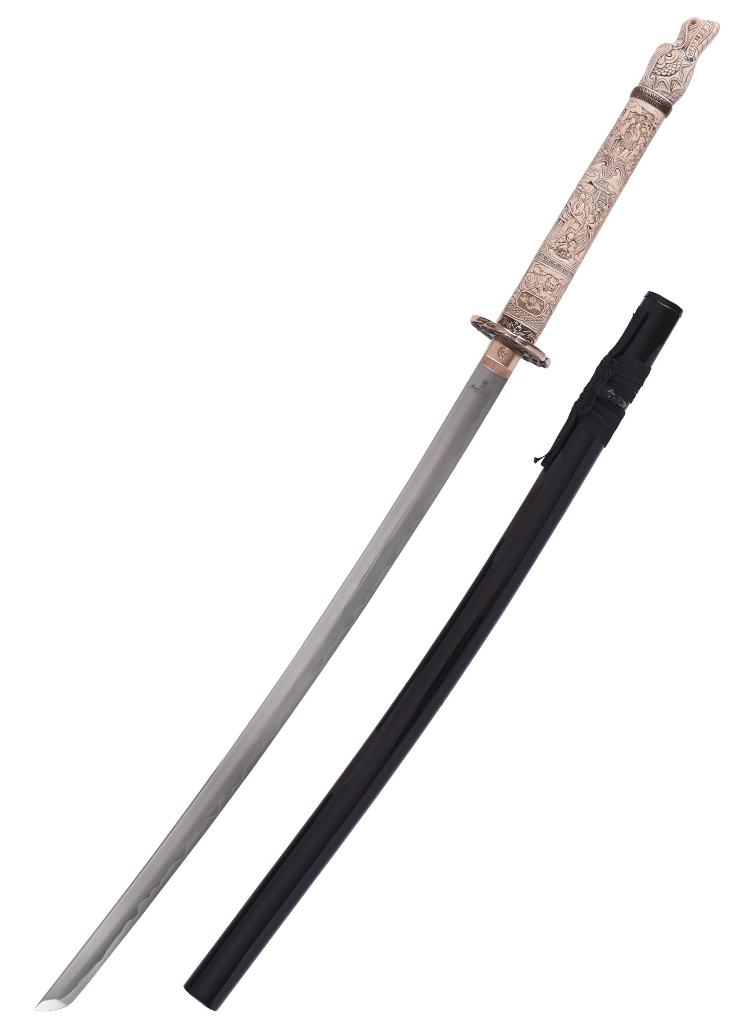 Imagen única de: Katana Inmortal Con Mango Aspecto Marfil, Con Ligeros Defectos