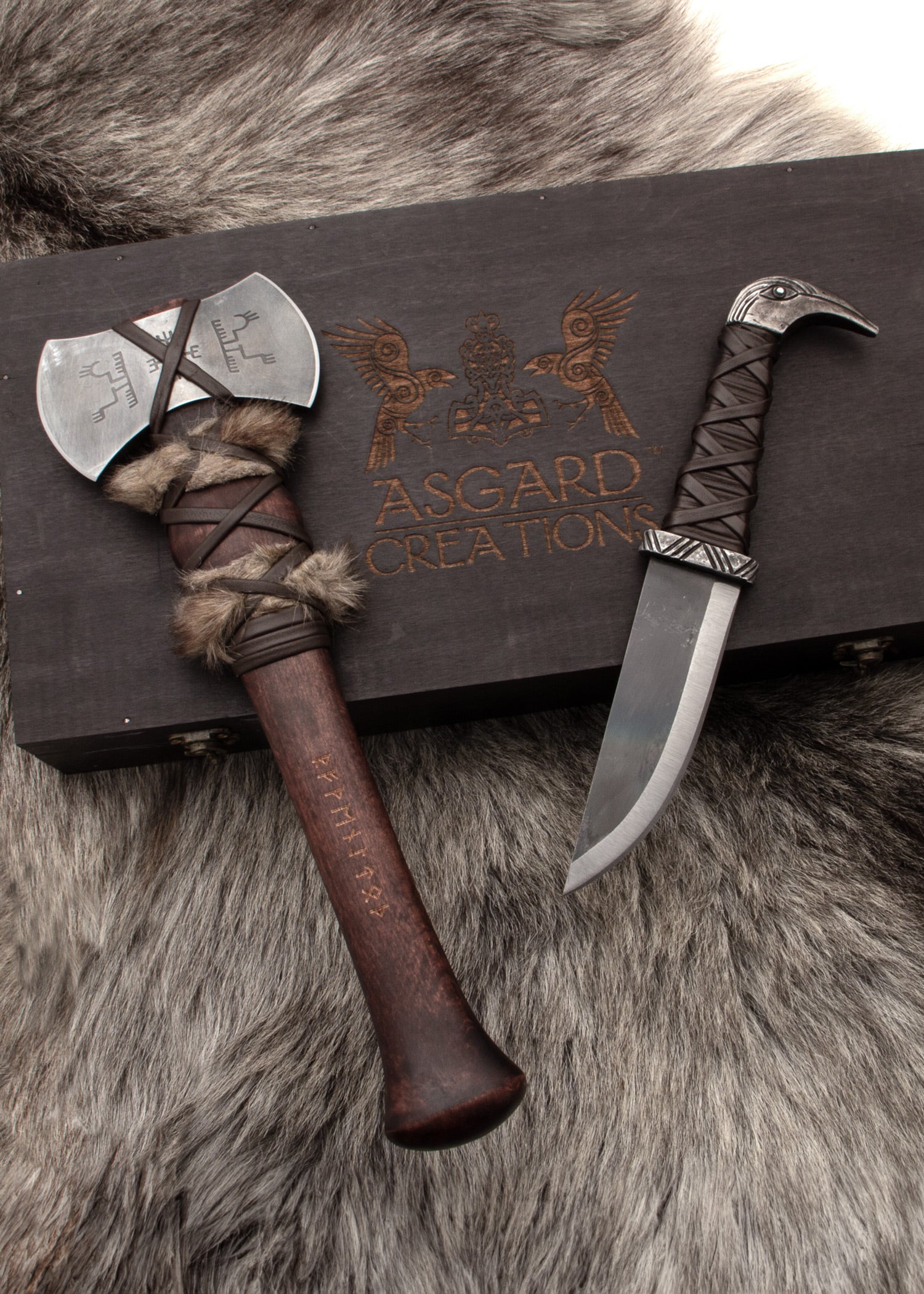 Imagen única de: Juego De Hacha Y Cuchillo Asgard, Windlass