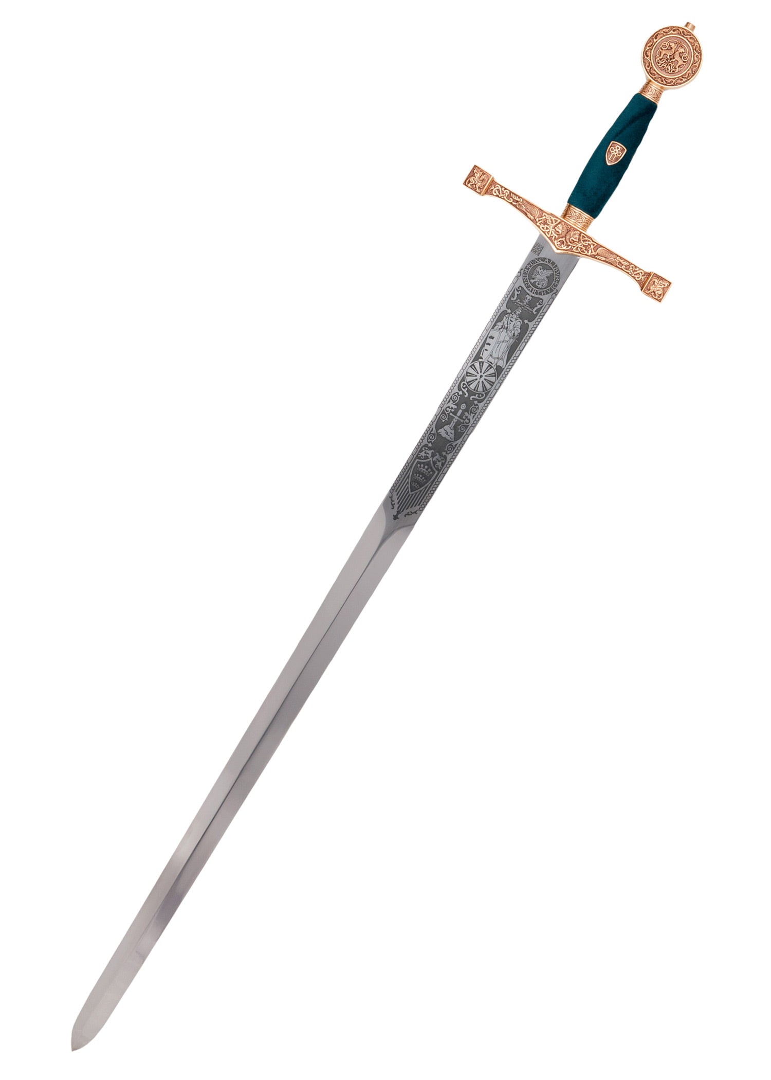 Imagen única de: Espada Excalibur, Dorada Con Grabado Decorativo.
