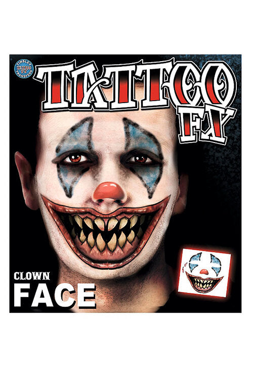 Imagen única de: Tatuaje Temporal De Cara De Payaso