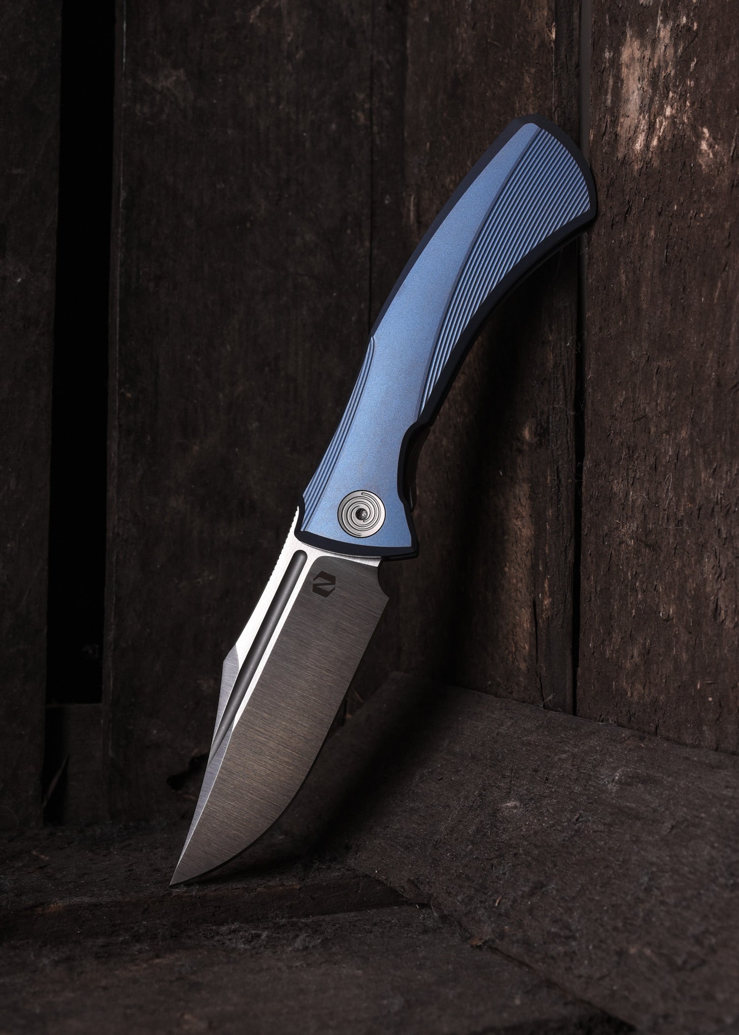 Imagen única de: Null Knives Ghoul Satin Blue, Navaja De Bolsillo