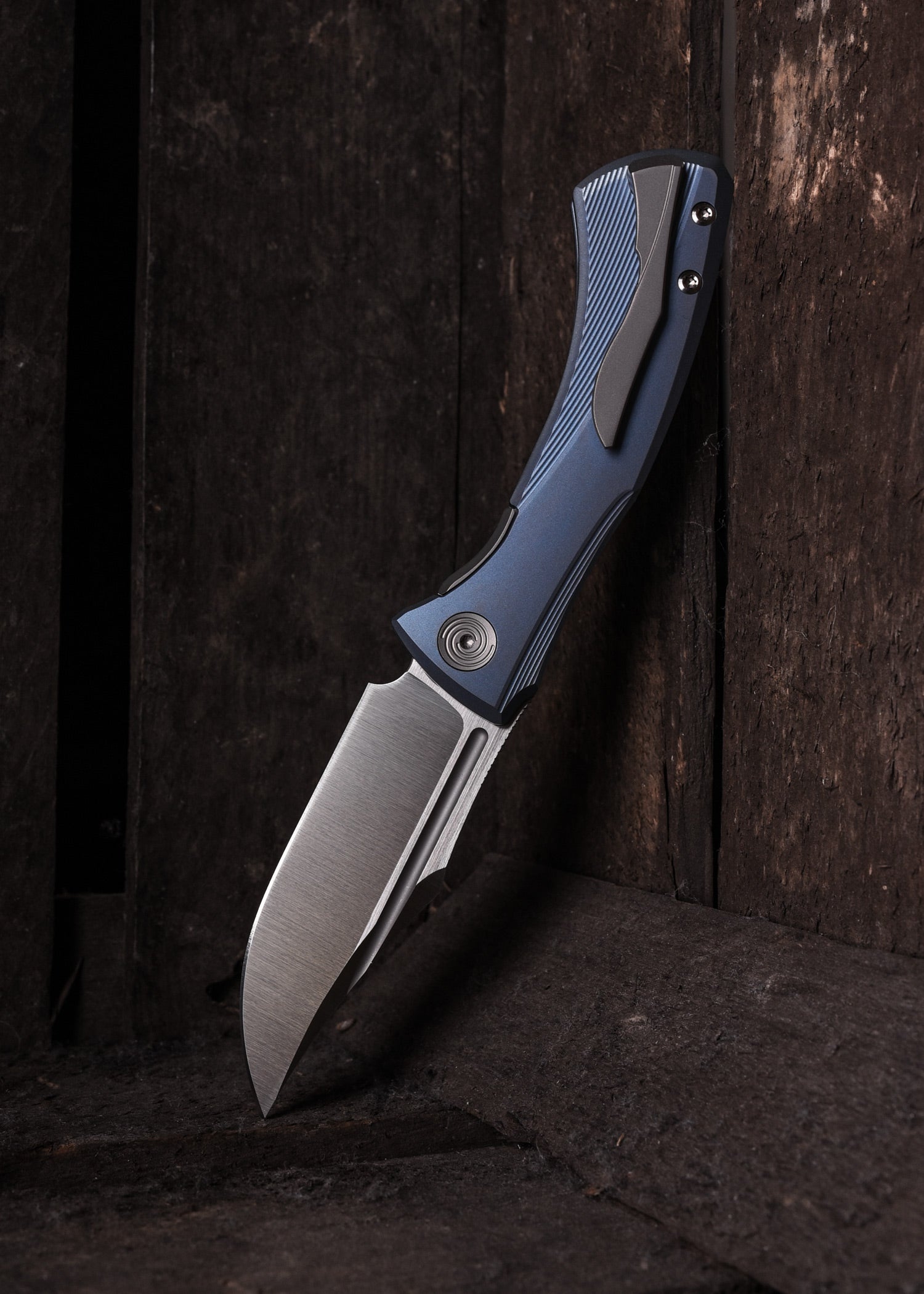 Imagen única de: Null Knives Ghoul Satin Blue, Navaja De Bolsillo