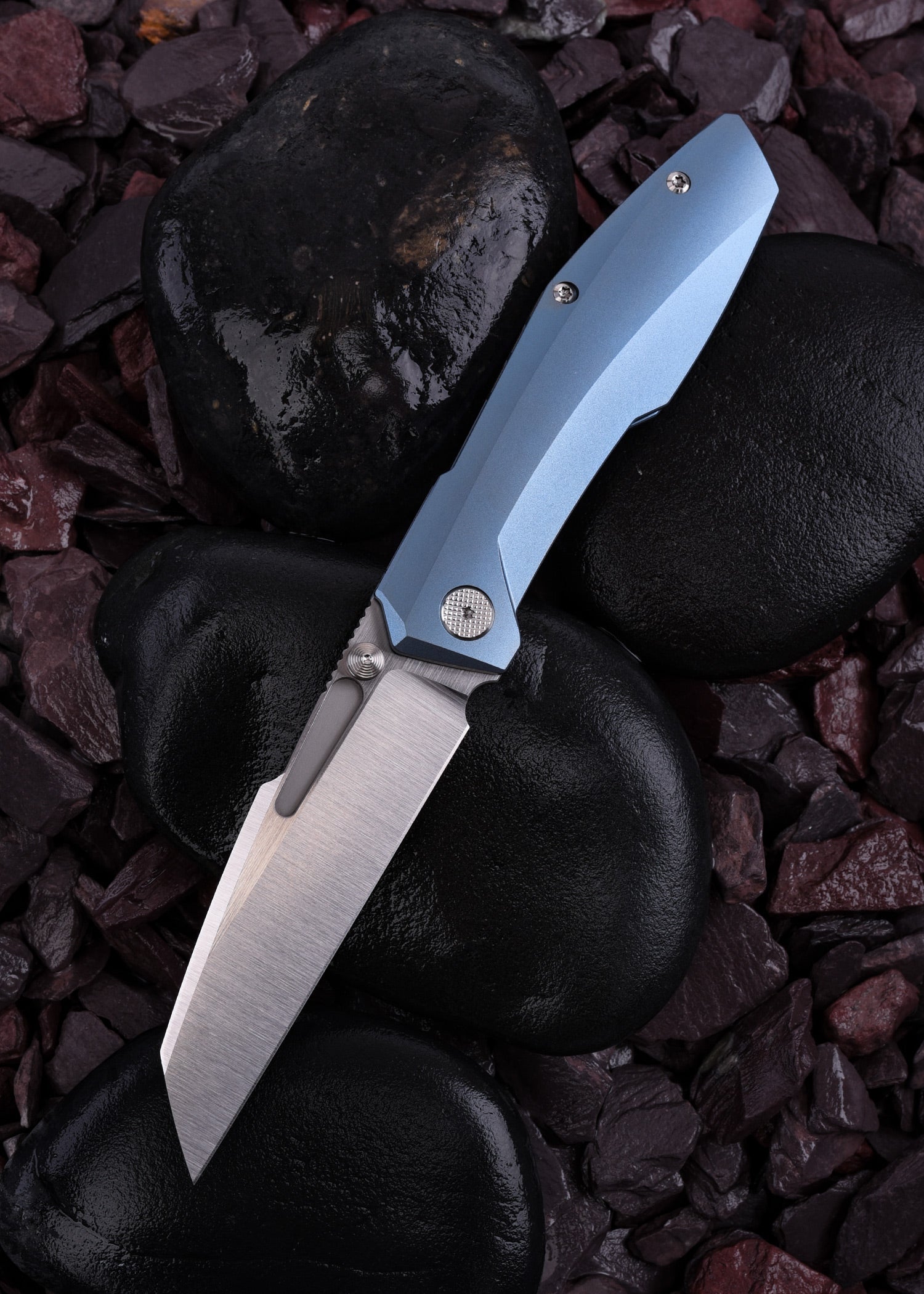 Imagen única de: Null Knives Raikou, Azul - Acabado Satinado, Navaja De Bolsillo