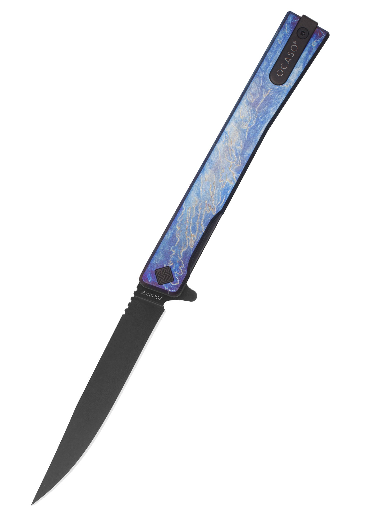 Imagen única de: Cuchillos Ocaso, Solstice Titanio Anodizado, Negro, Navaja De Bolsillo