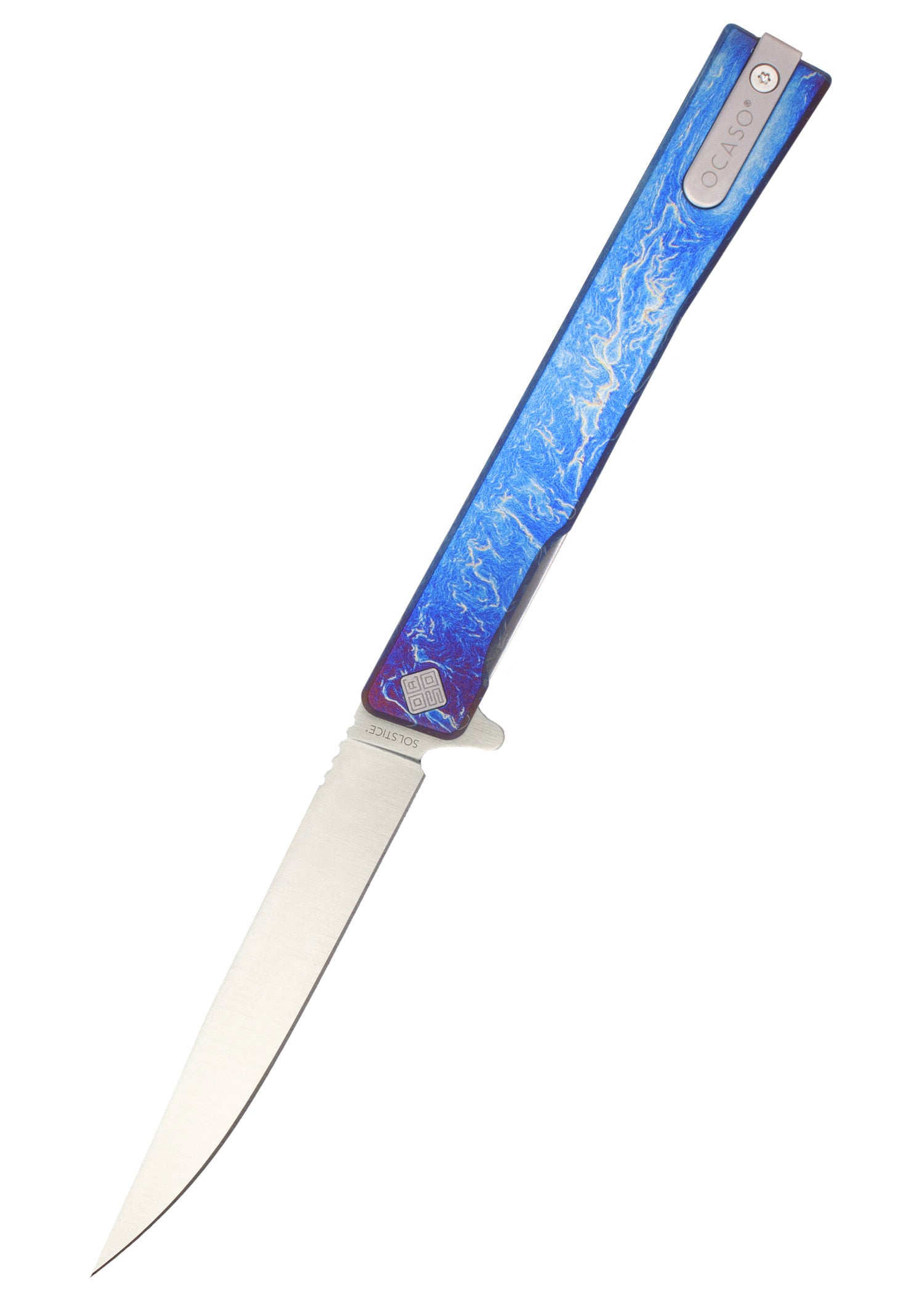 Imagen única de: Cuchillos Ocaso, Solsticio Titanio Anodizado, Acabado Satinado, Navaja De Bolsillo