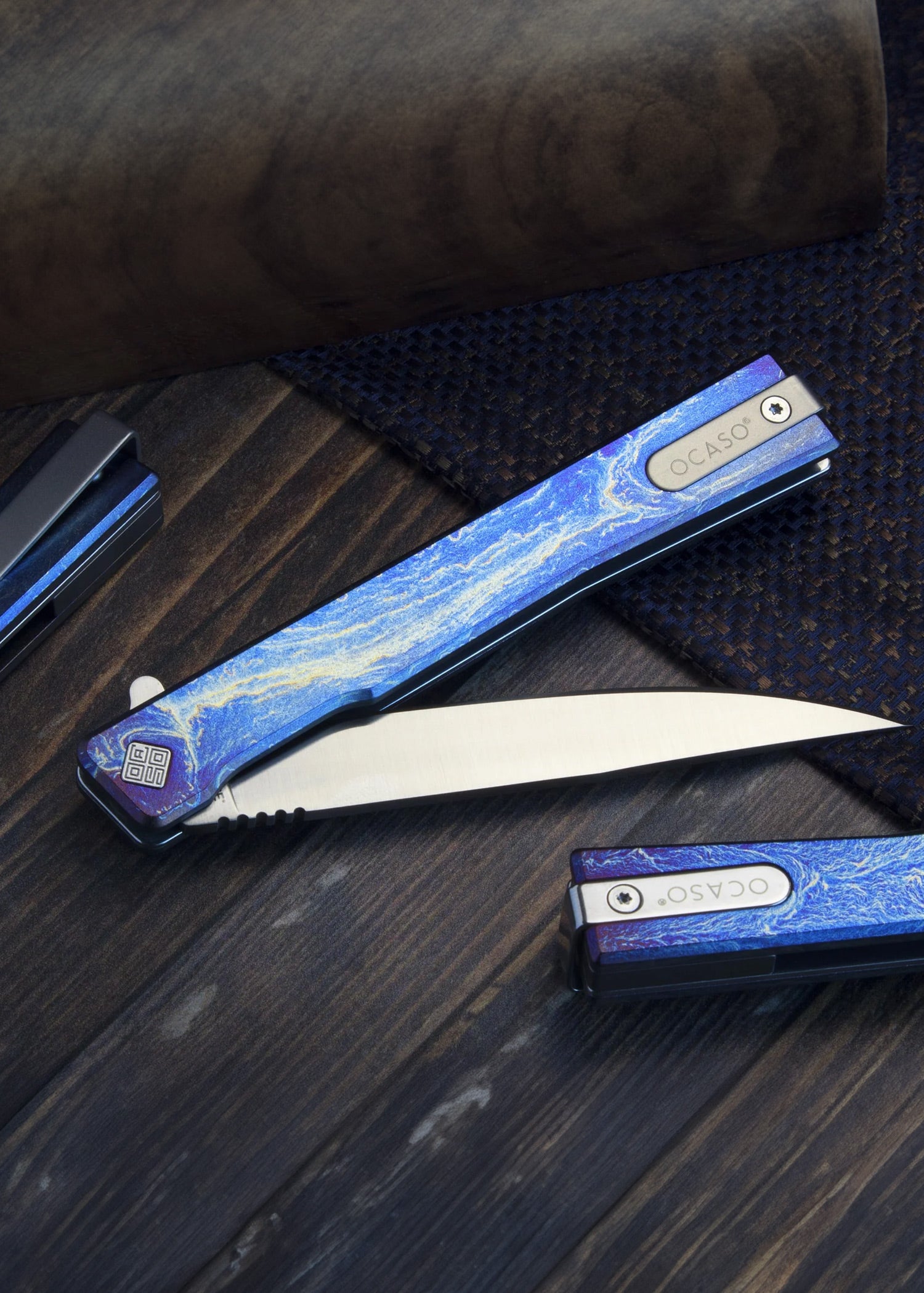 Imagen única de: Cuchillos Ocaso, Solsticio Titanio Anodizado, Acabado Satinado, Navaja De Bolsillo