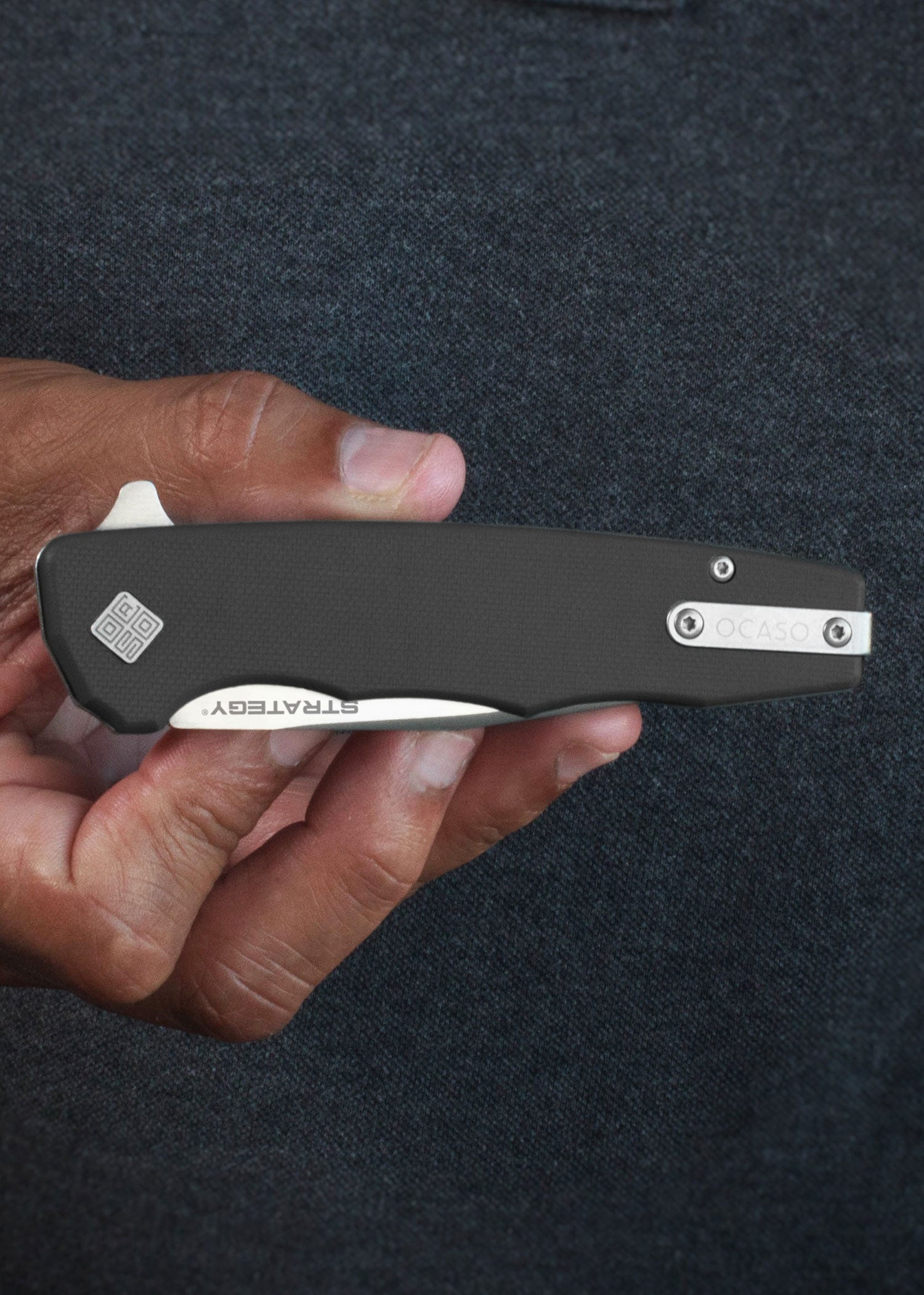 Imagen única de: Navaja De Bolsillo Strategy, Negra, G10, Ocaso Knives