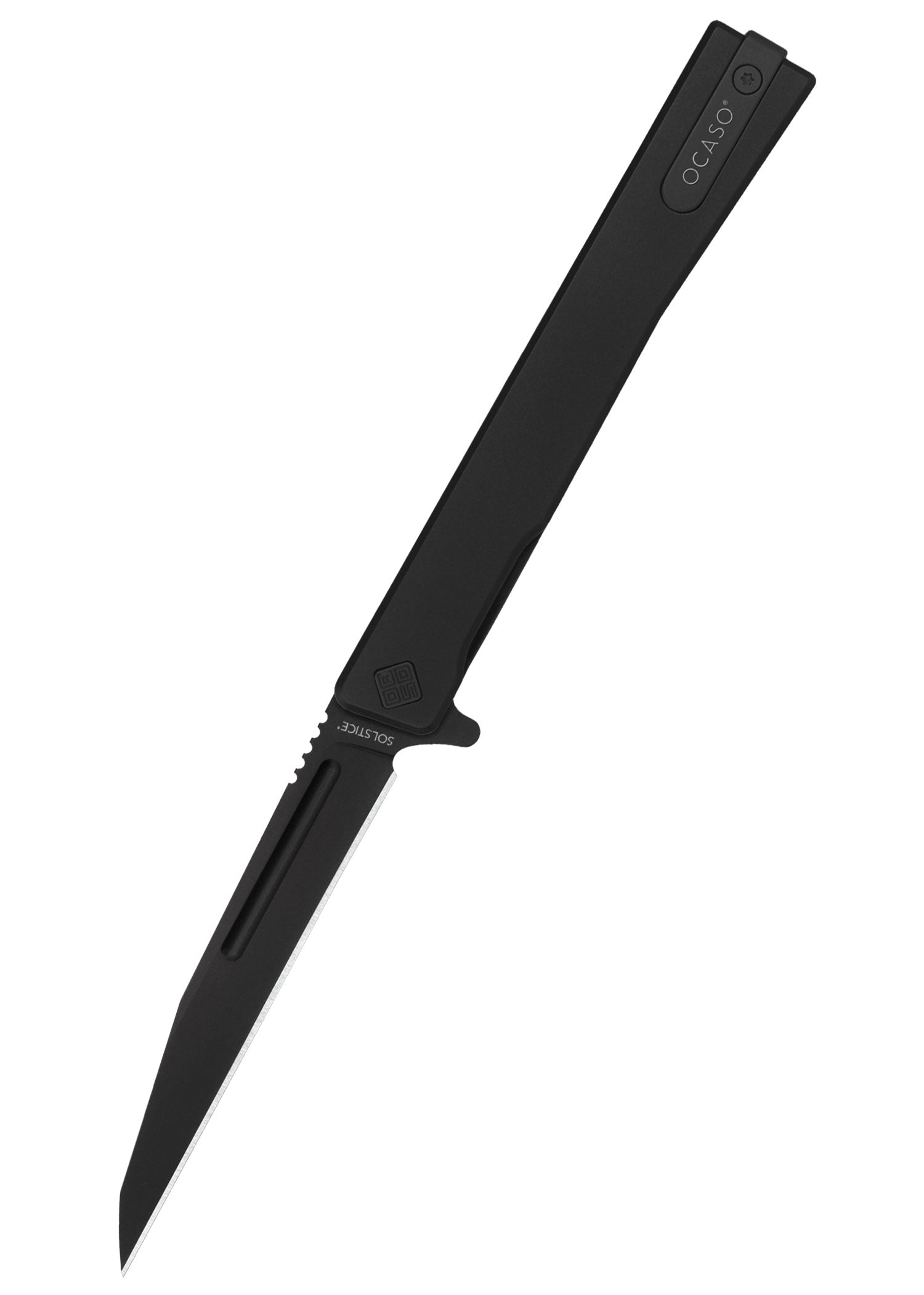 Imagen única de: Navaja De Bolsillo Solstice, Wharncliffe, Titanio, Negra, Ocaso Knives