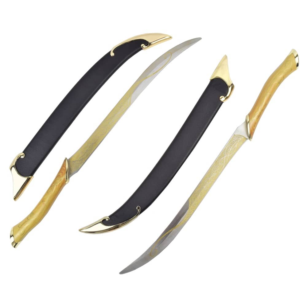 Imagen única de: Cuchillos de Légolas con expositor y vaina El Señor de los Anillos 047CU
