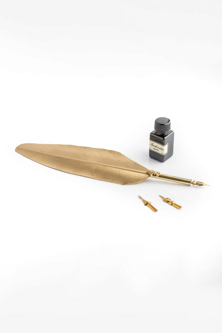 Imagen única de: Bolígrafo Pluma Dorada Lilly - Grande