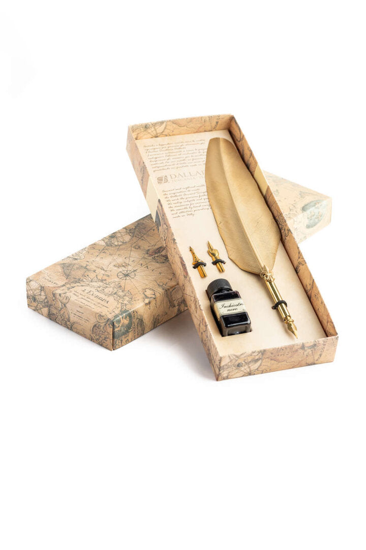 Imagen única de: Bolígrafo Pluma Dorada Lilly - Grande