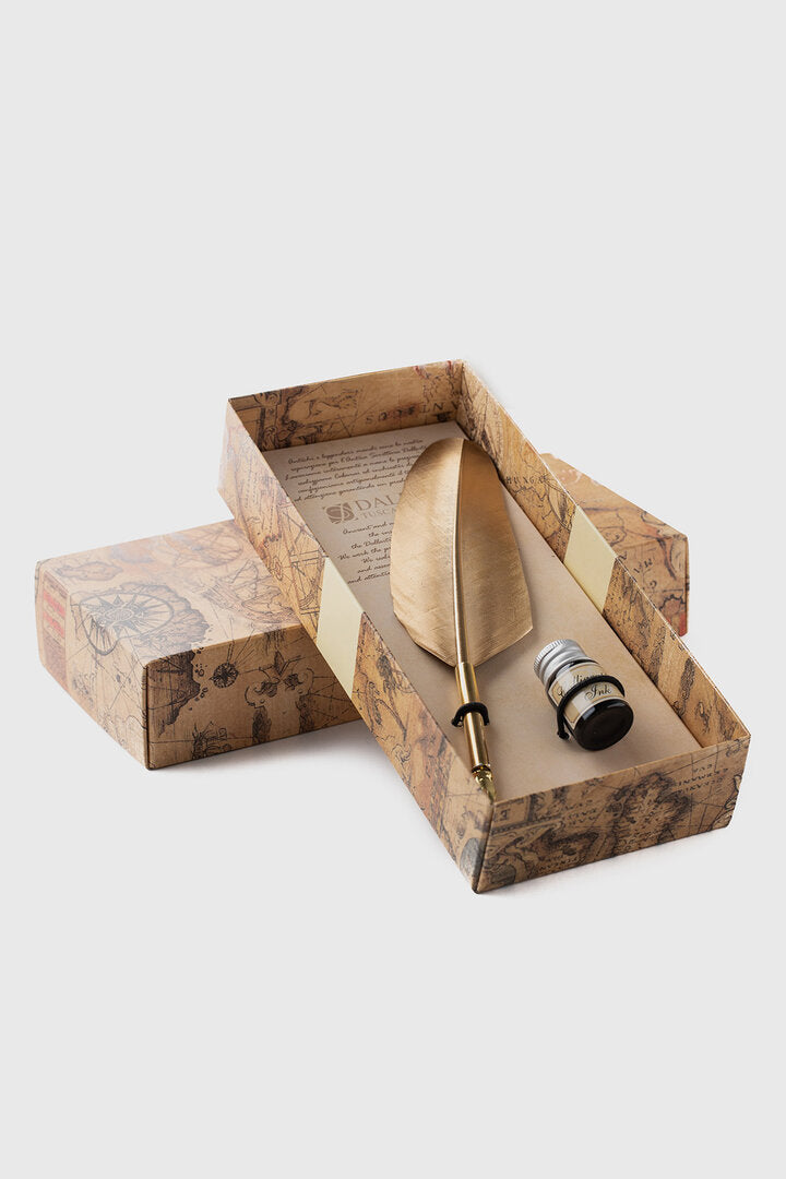 Imagen única de: Bolígrafo Pluma Dorada Básico - Pequeño