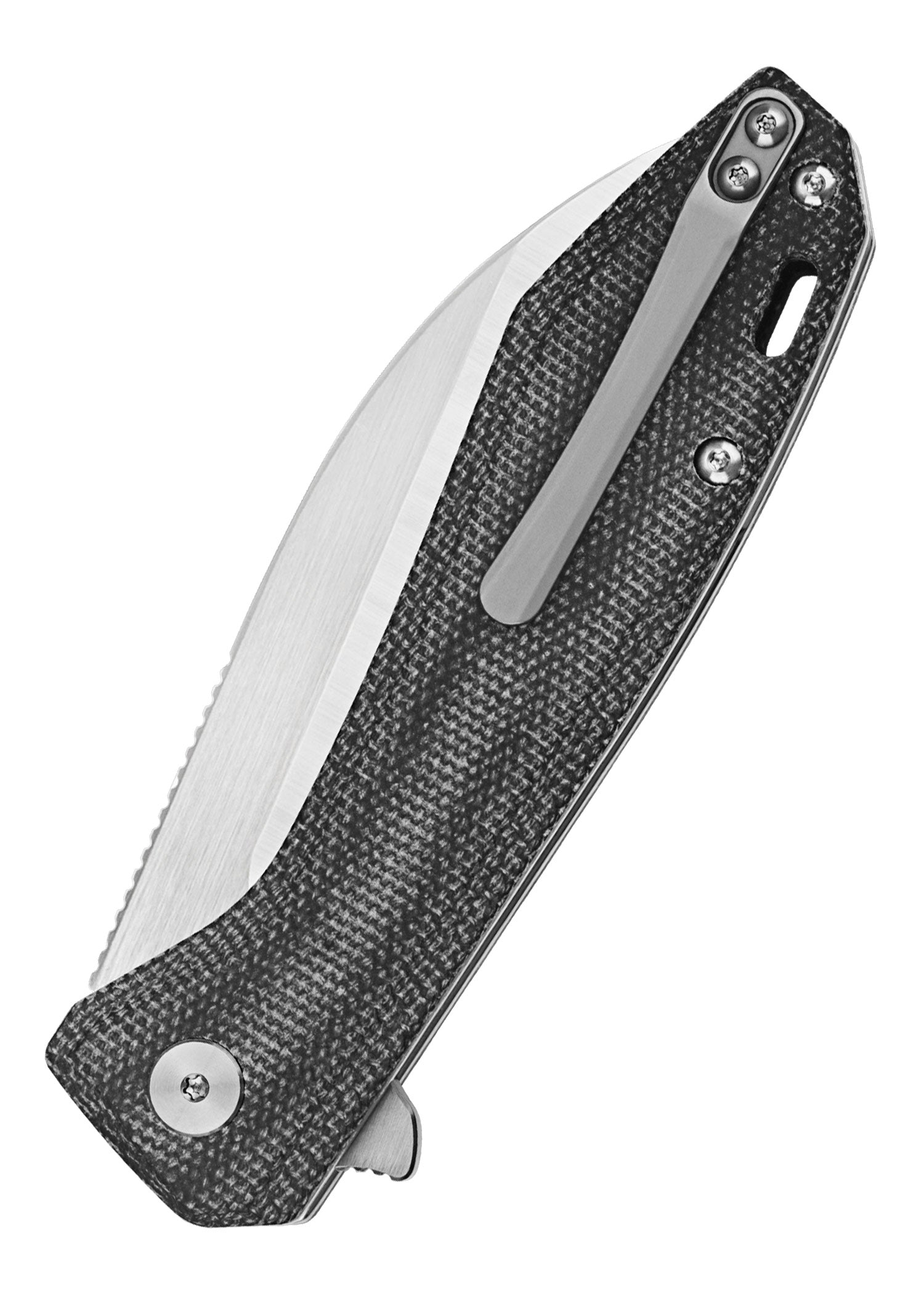 Imagen única de: Navaja Pelican, Hoja Satinada, Mango De Micarta Negra