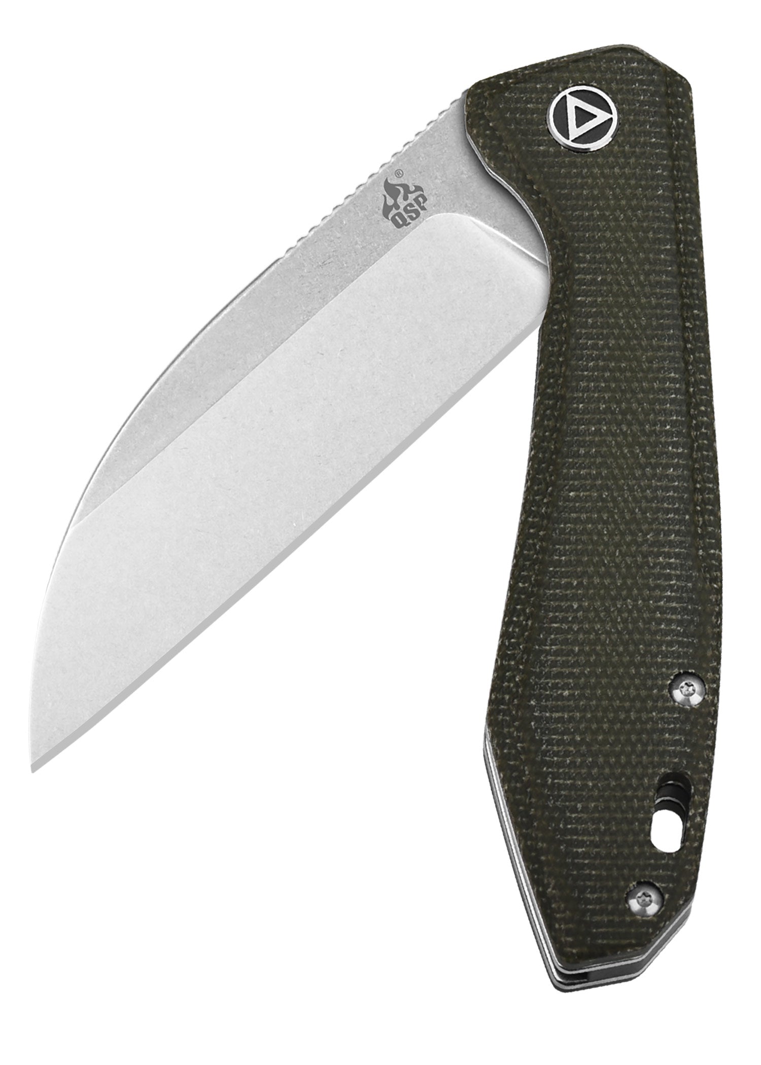 Imagen única de: Navaja Pelican, Hoja Lavada A La Piedra, Mango De Micarta Verde