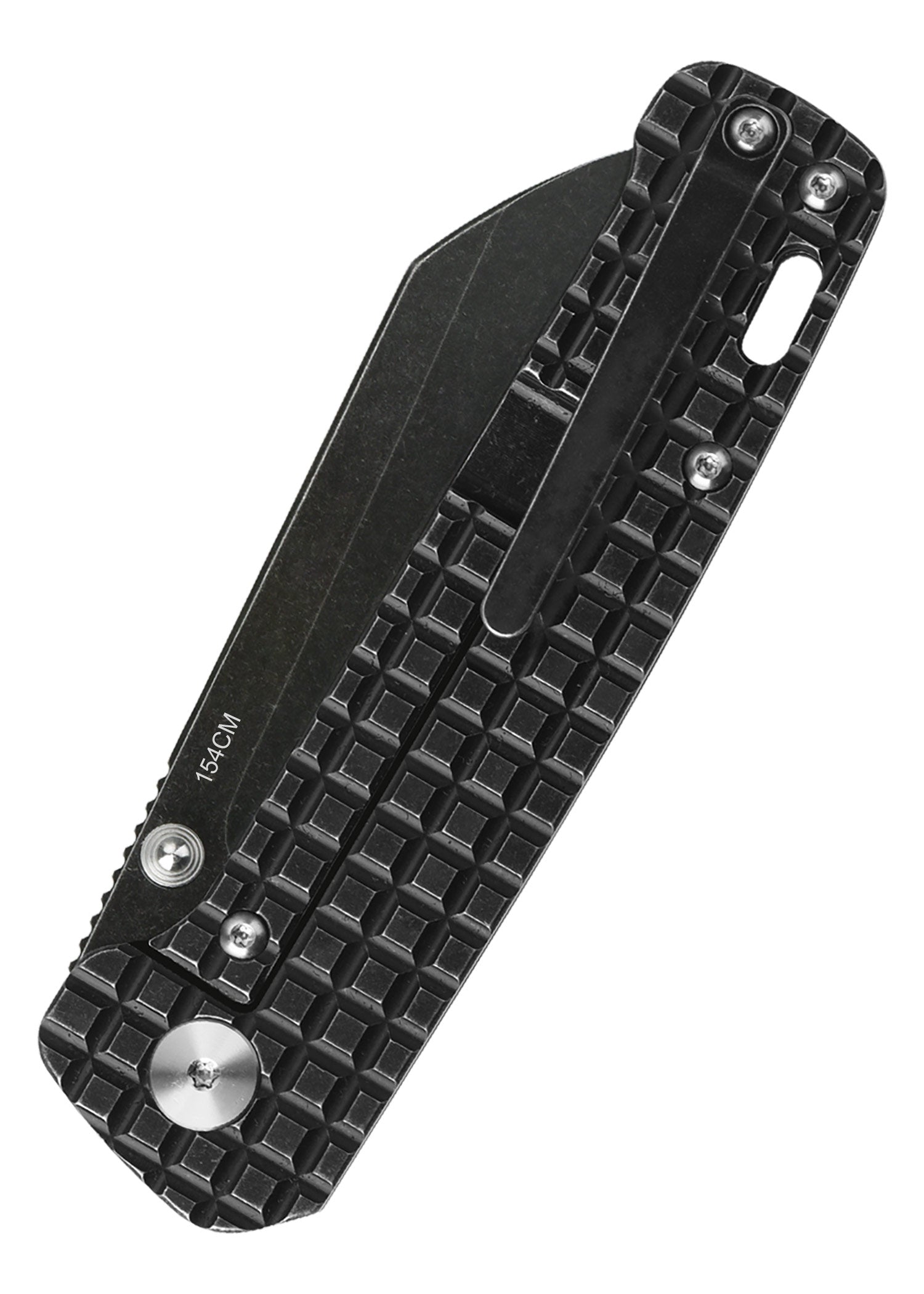 Imagen única de: Navaja De Bolsillo Penguin, Hoja Lavada A La Piedra Negra De 154Cm, Mango De Titanio Negro