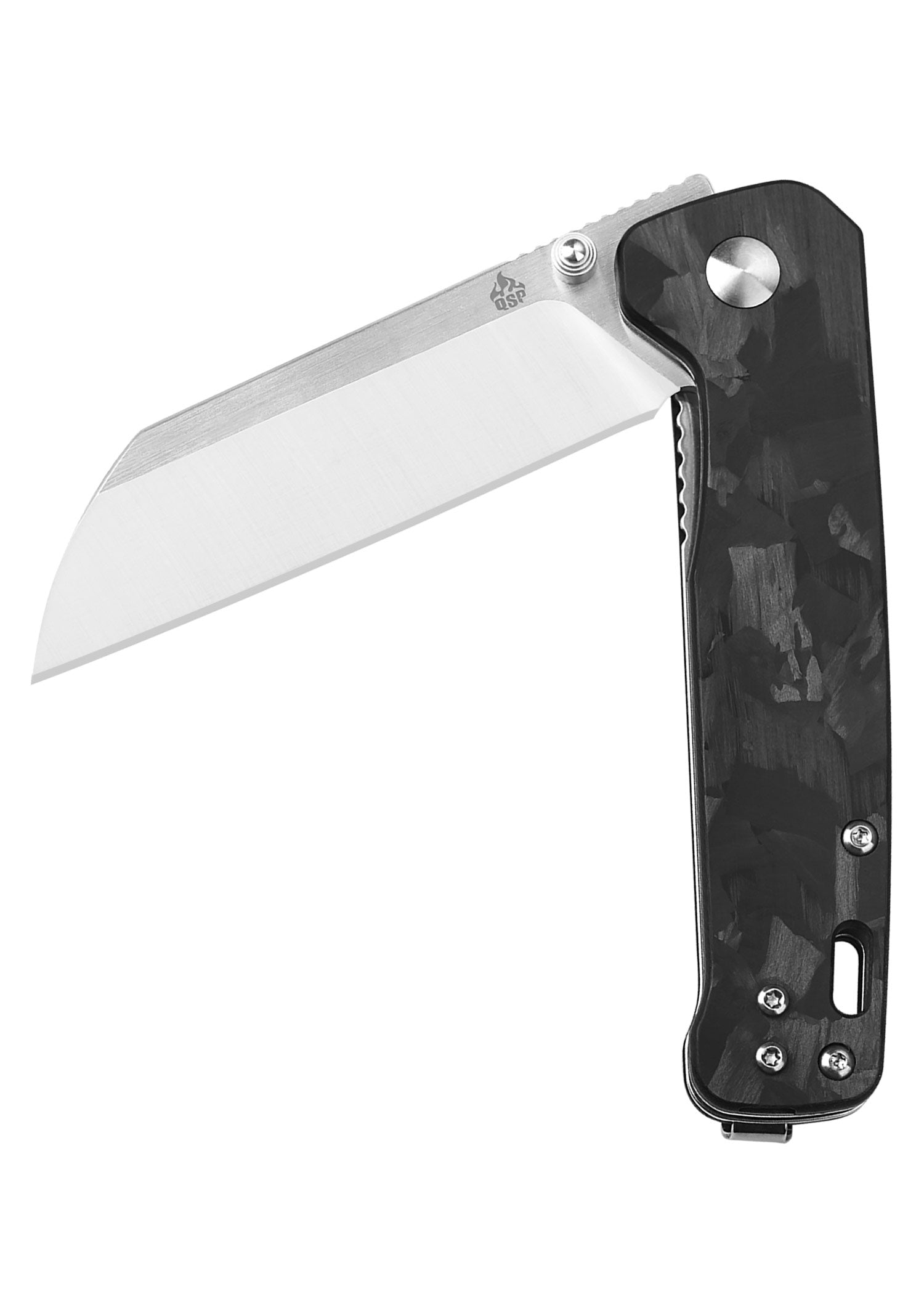 Imagen única de: Navaja Penguin, Hoja Satinada D2, Mango G10 Con Inserción De Carbono