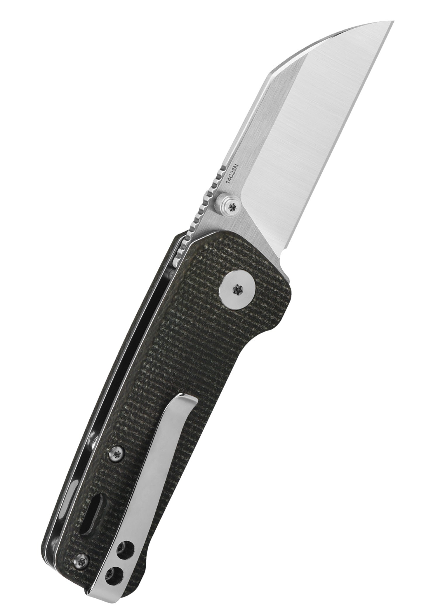 Imagen única de: Navaja Penguin Mini, Hoja Satinada, Mango De Micarta