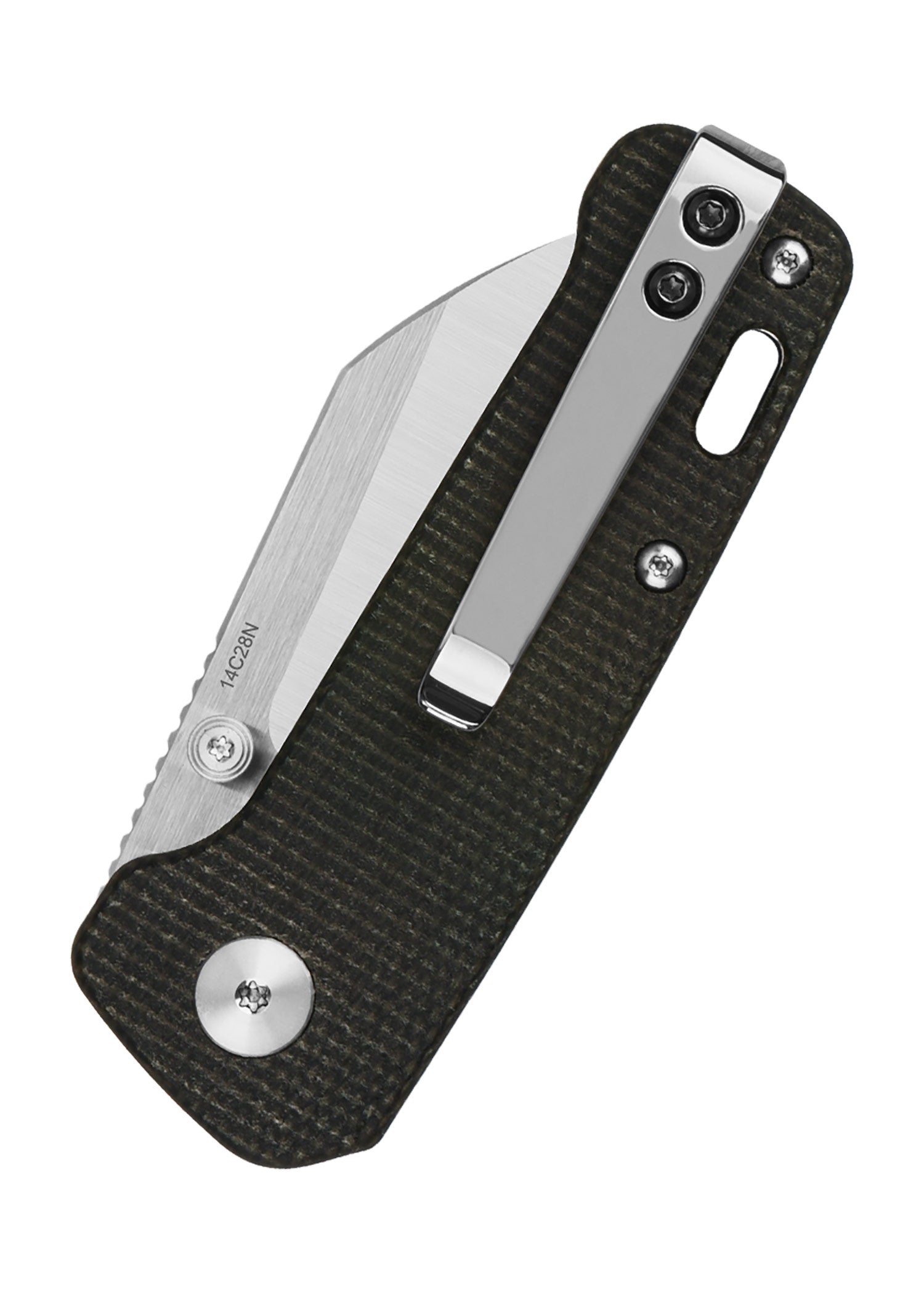 Imagen única de: Navaja Penguin Mini, Hoja Satinada, Mango De Micarta