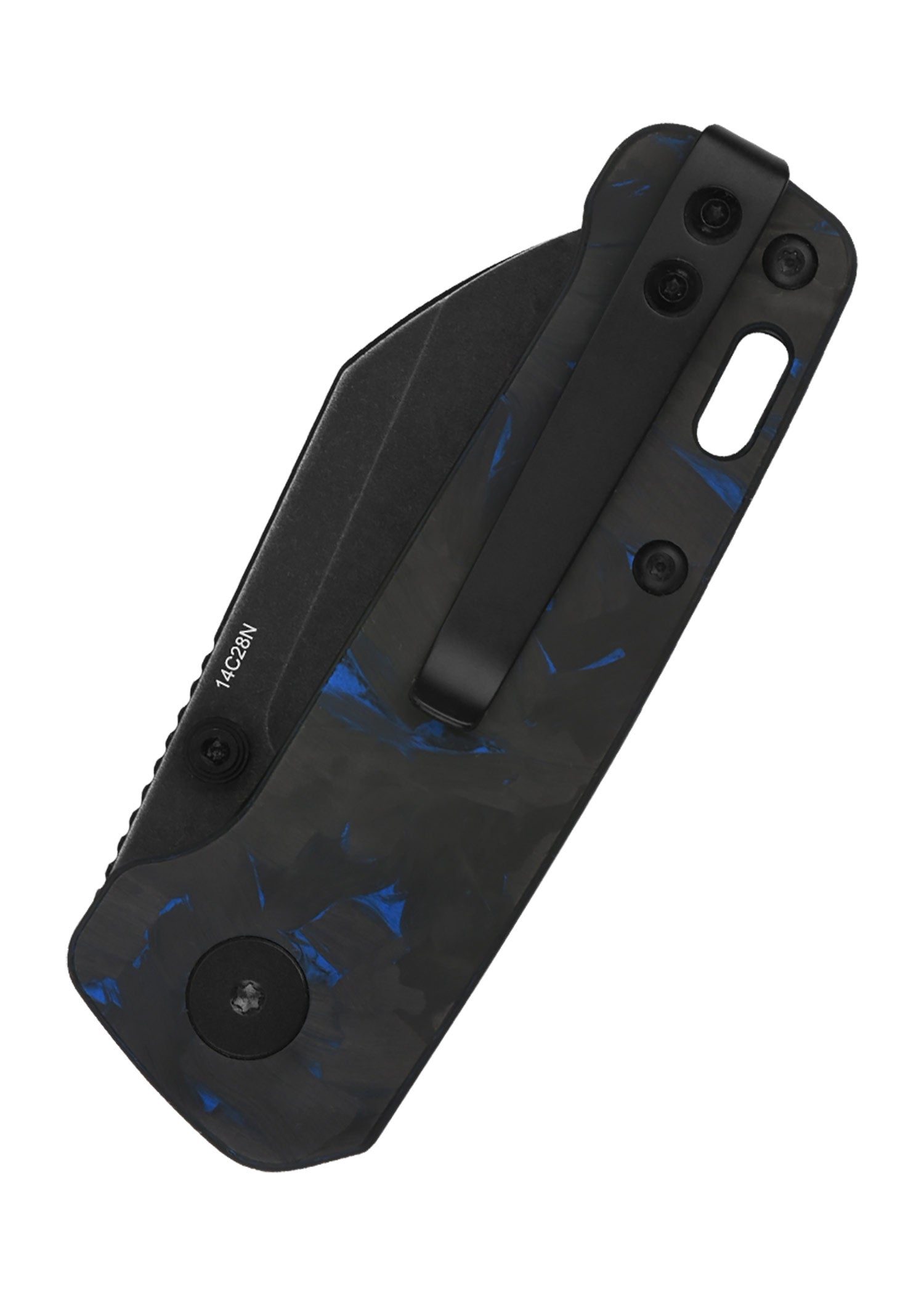 Imagen única de: Navaja Penguin Mini, Hoja Lavada A La Piedra Negra, Mango De Fibra De Carbono