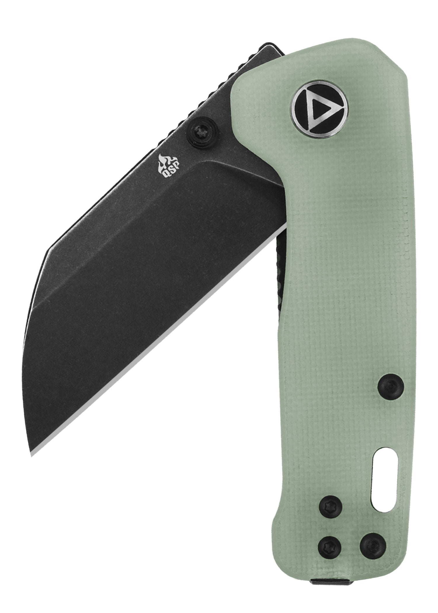 Imagen única de: Navaja Penguin Mini, Hoja Lavada A La Piedra Negra, Mango Jade G10