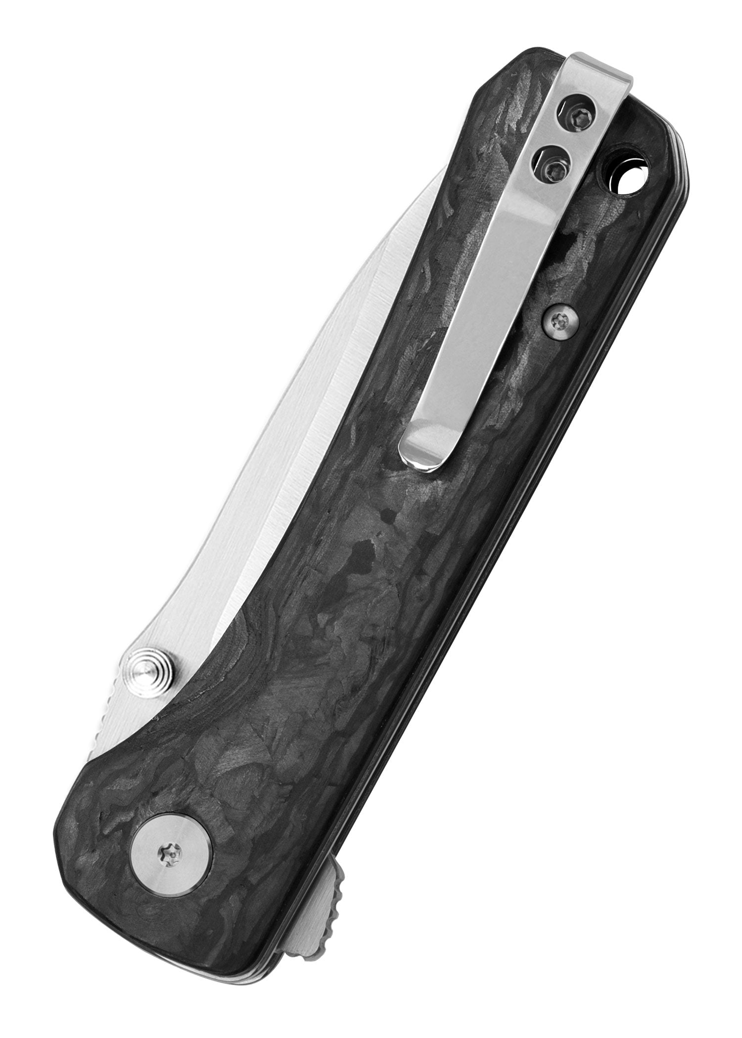 Imagen única de: Navaja Hawk, Hoja Satinada S35vn, Mango De Carbono