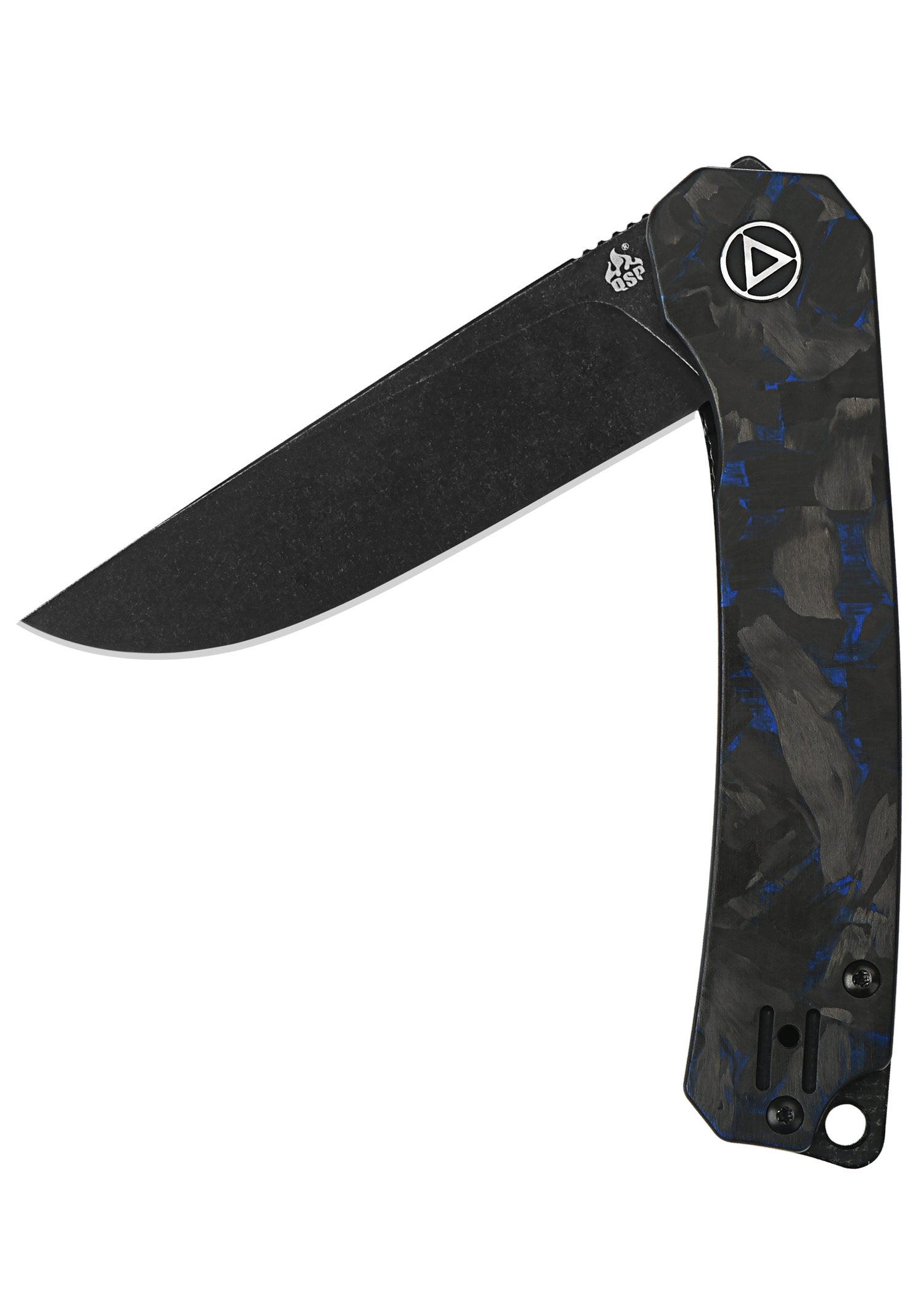 Imagen única de: Navaja De Bolsillo Osprey, Hoja Lavada A La Piedra Negra, Capa Cf Triturada G10, Azul