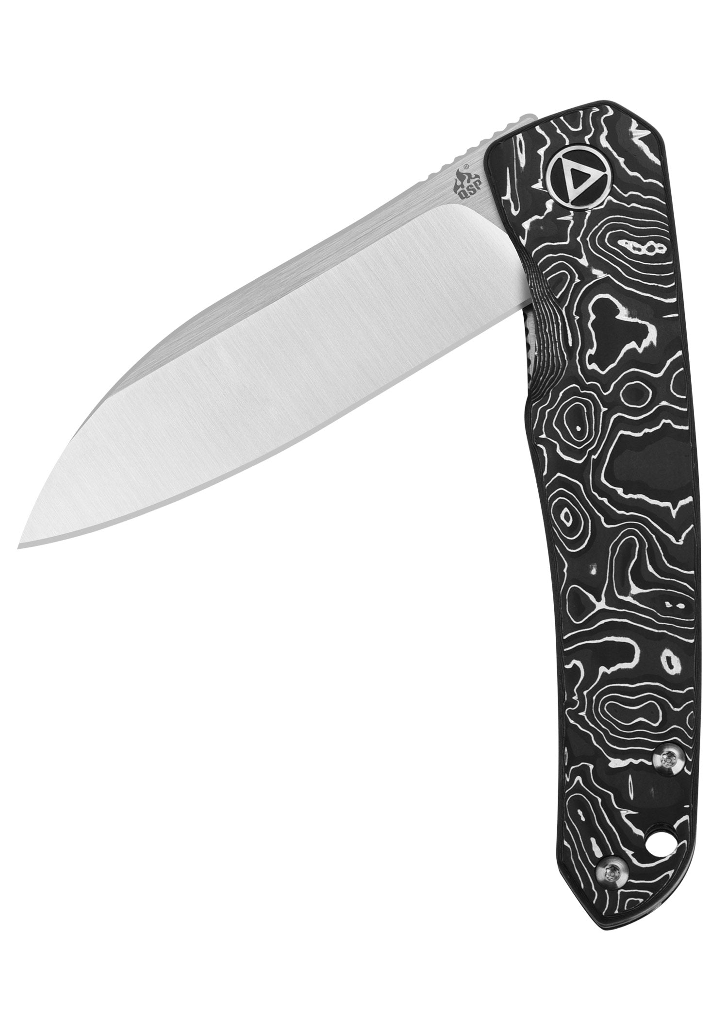 Imagen única de: Navaja Otter, Hoja Satinada S35vn, Mango Cf De Lámina De Aluminio