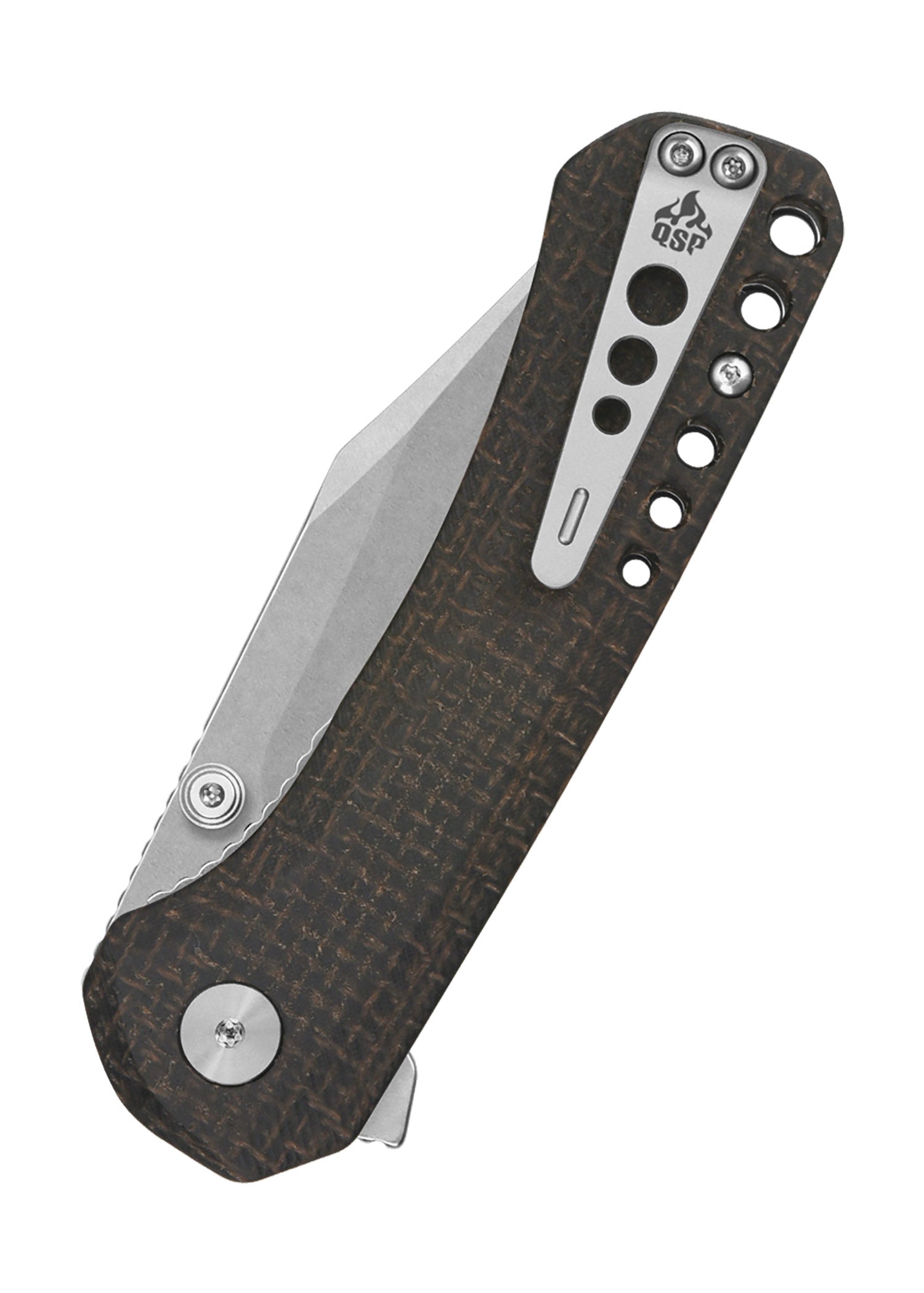 Imagen única de: Navaja Kestrel, Hoja Lavada A La Piedra, Mango De Micarta Marrón