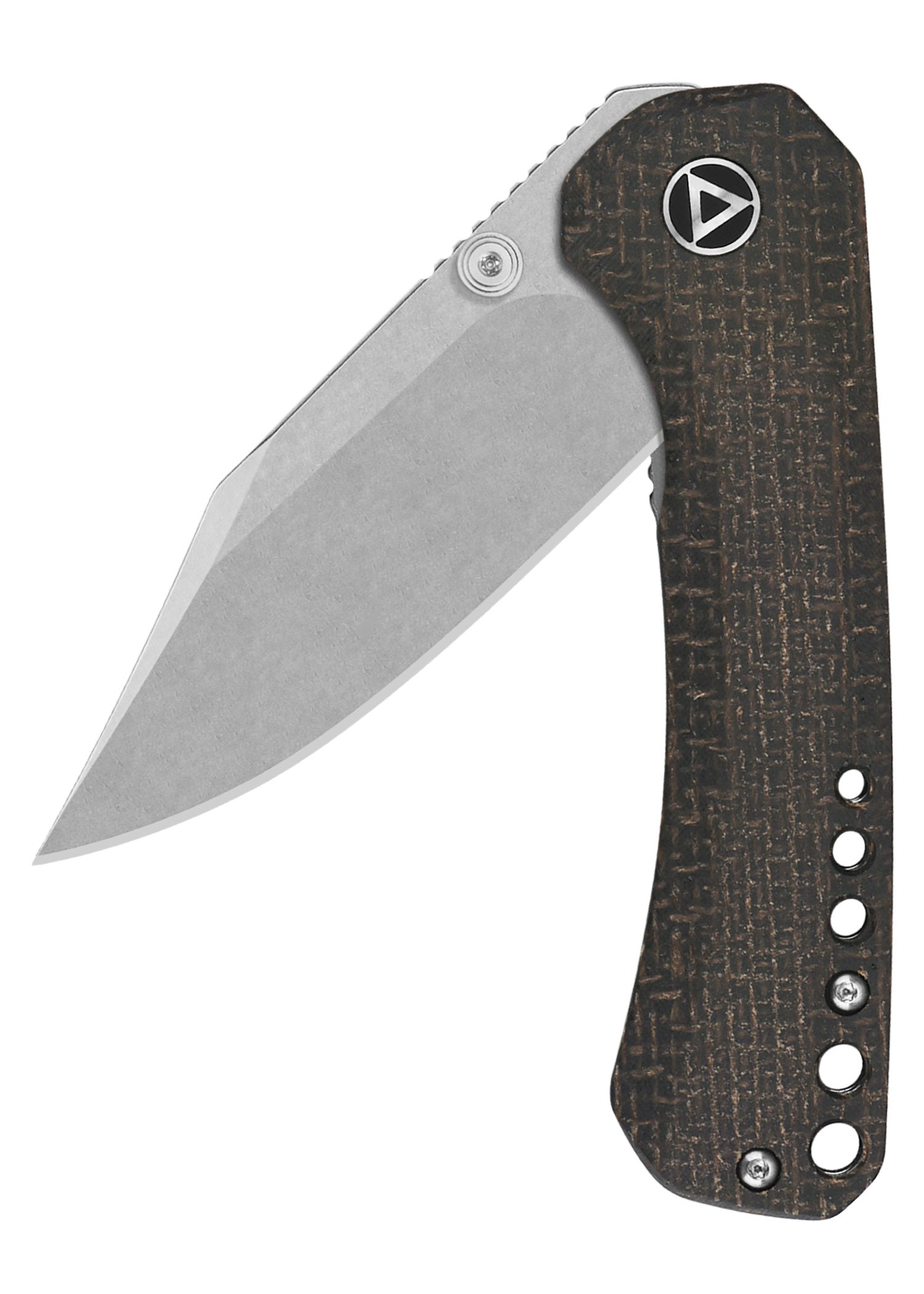 Imagen única de: Navaja Kestrel, Hoja Lavada A La Piedra, Mango De Micarta Marrón