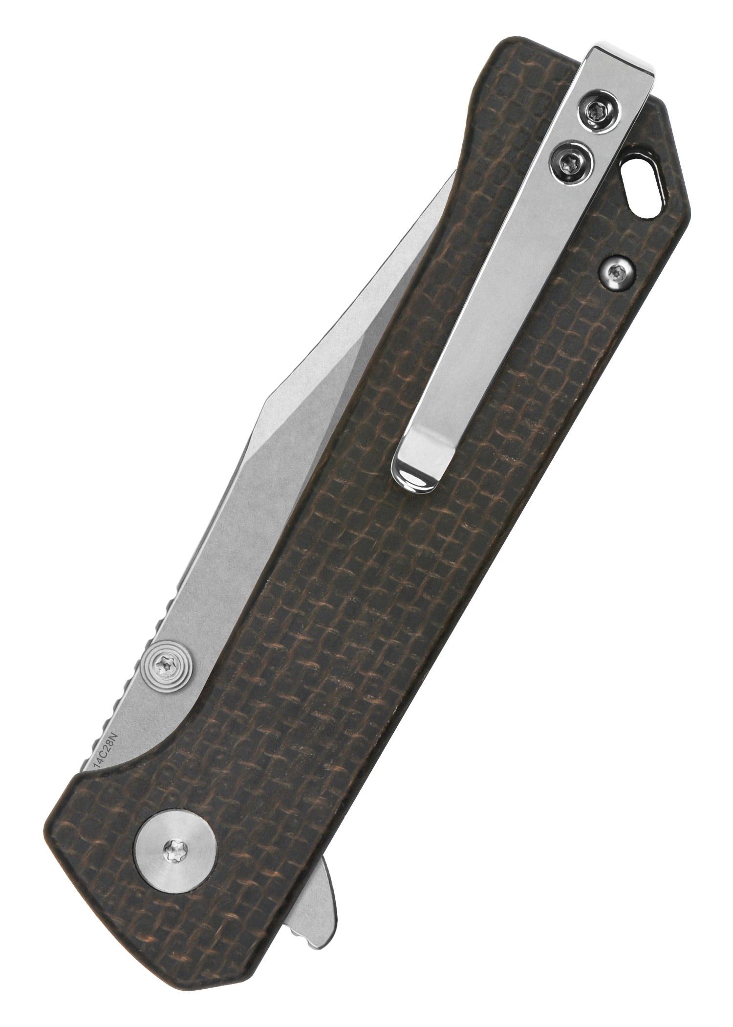 Imagen única de: Navaja Qsp Grebe Button Lock, Mango De Micarta Marrón Oscuro