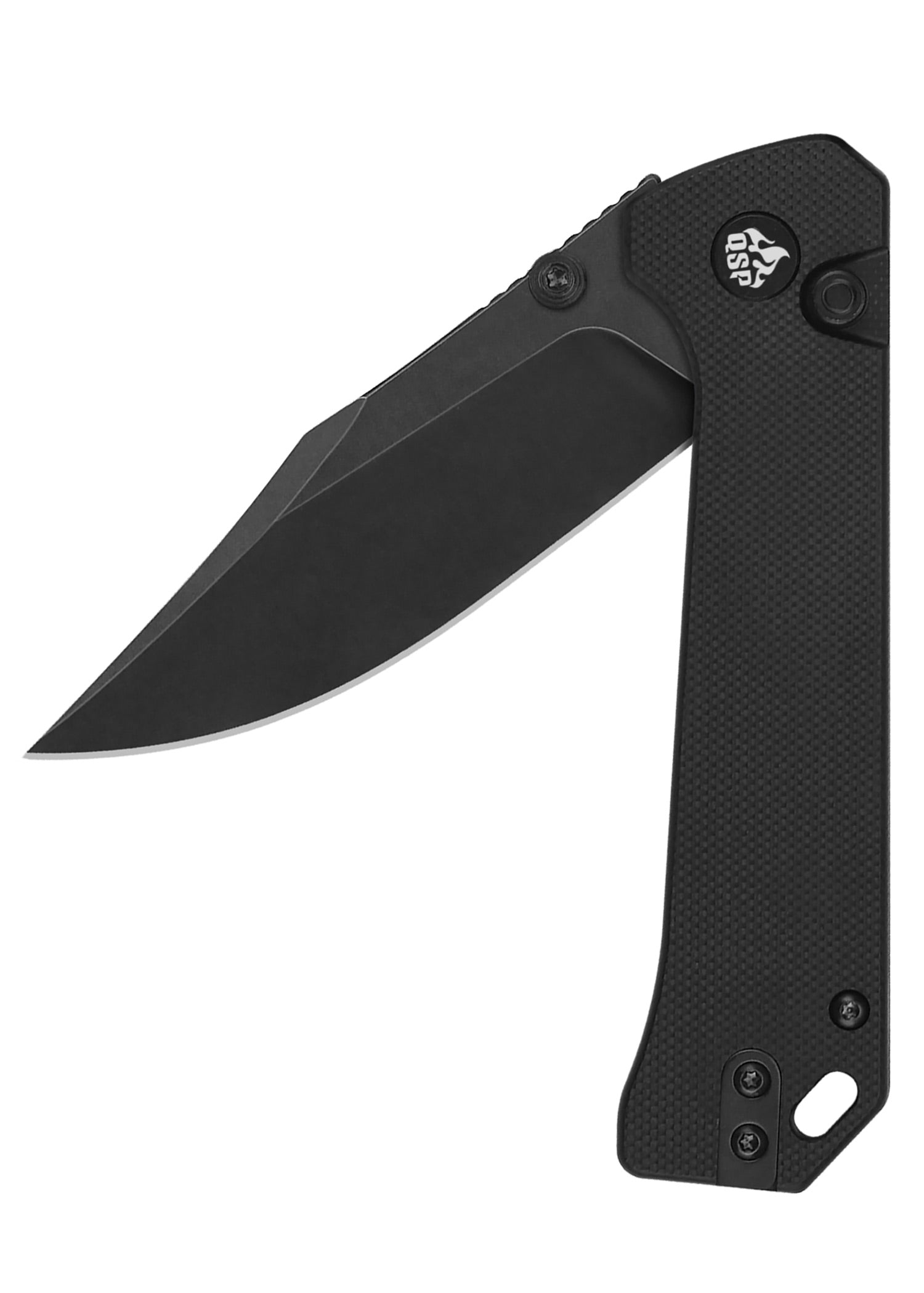 Imagen única de: Navaja De Bolsillo Qsp Grebe Button Lock, Mango G10, Negra