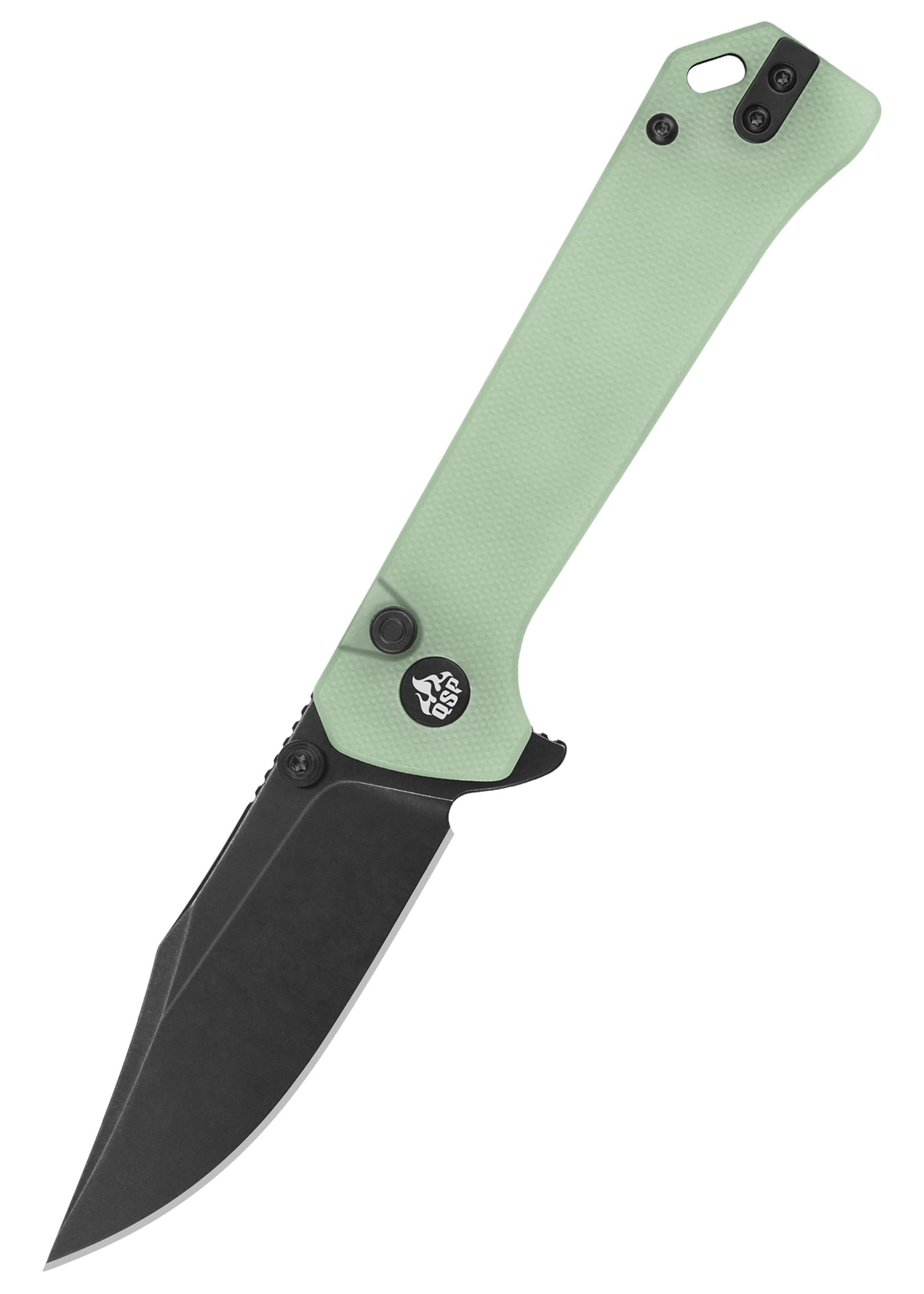 Imagen única de: Navaja De Bolsillo Qsp Grebe Button Lock Mango G10, Jade