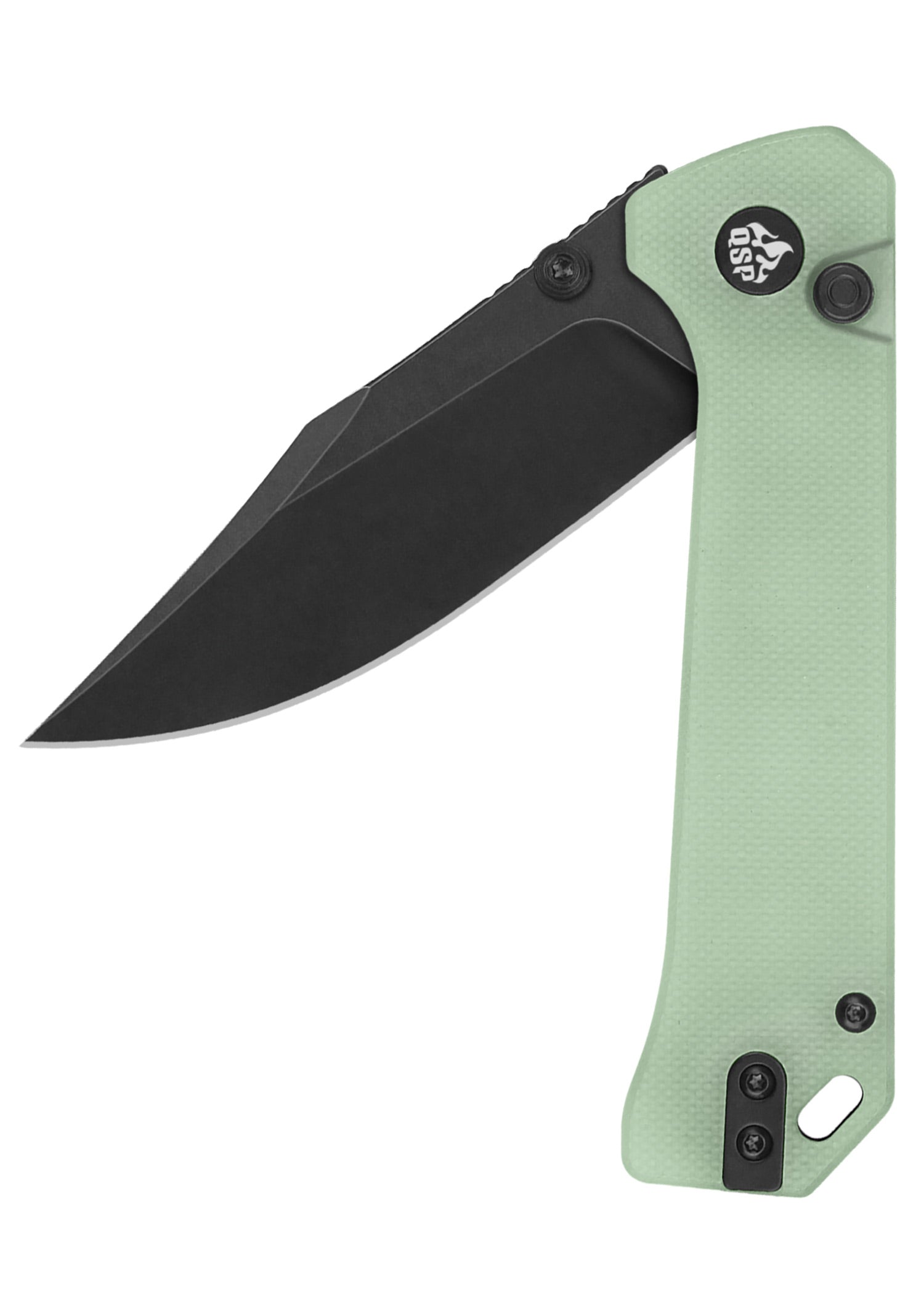 Imagen única de: Navaja De Bolsillo Qsp Grebe Button Lock Mango G10, Jade