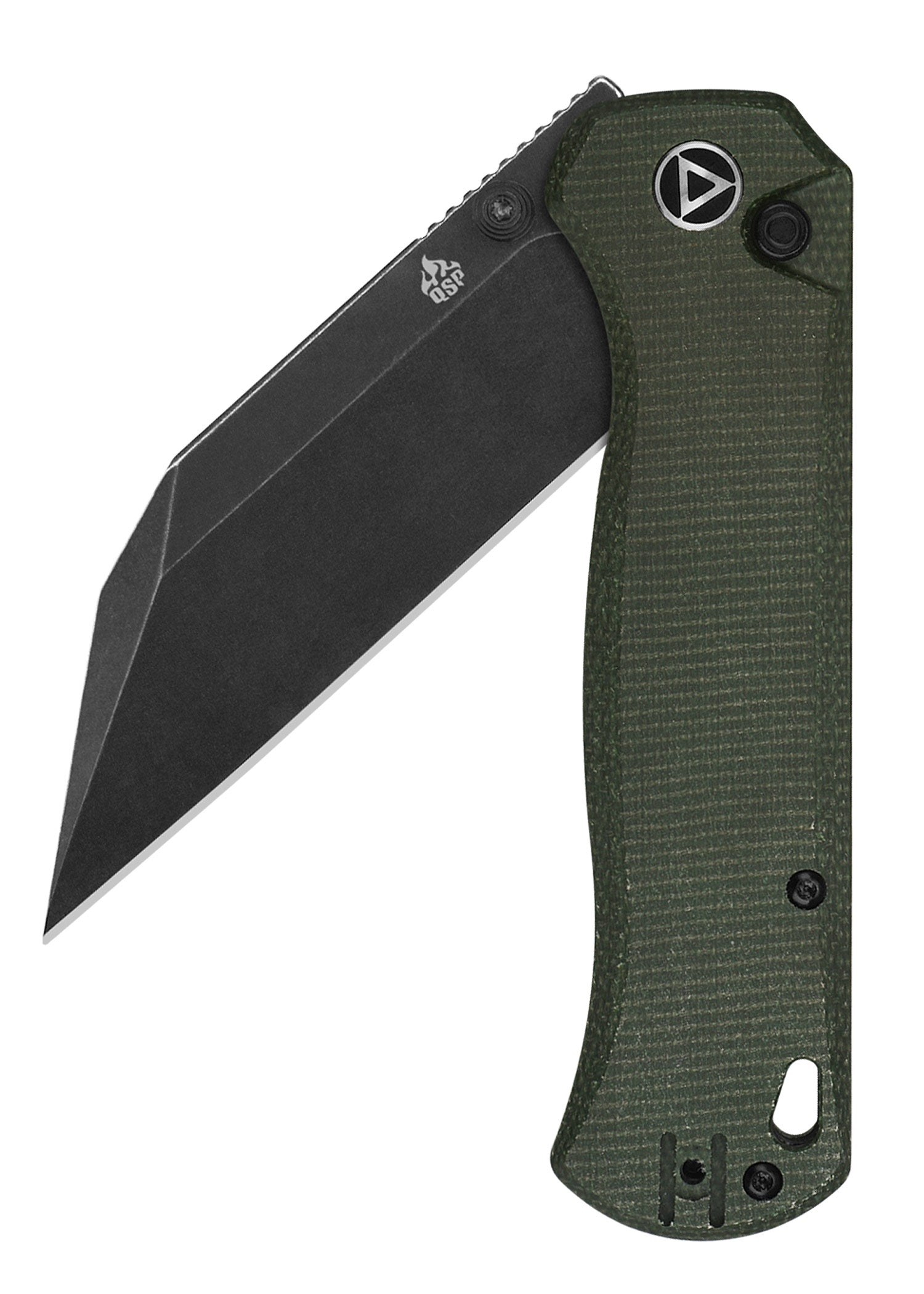 Imagen única de: Navaja Swordfish, Hoja Lavada A La Piedra Negra, Mango De Micarta Verde