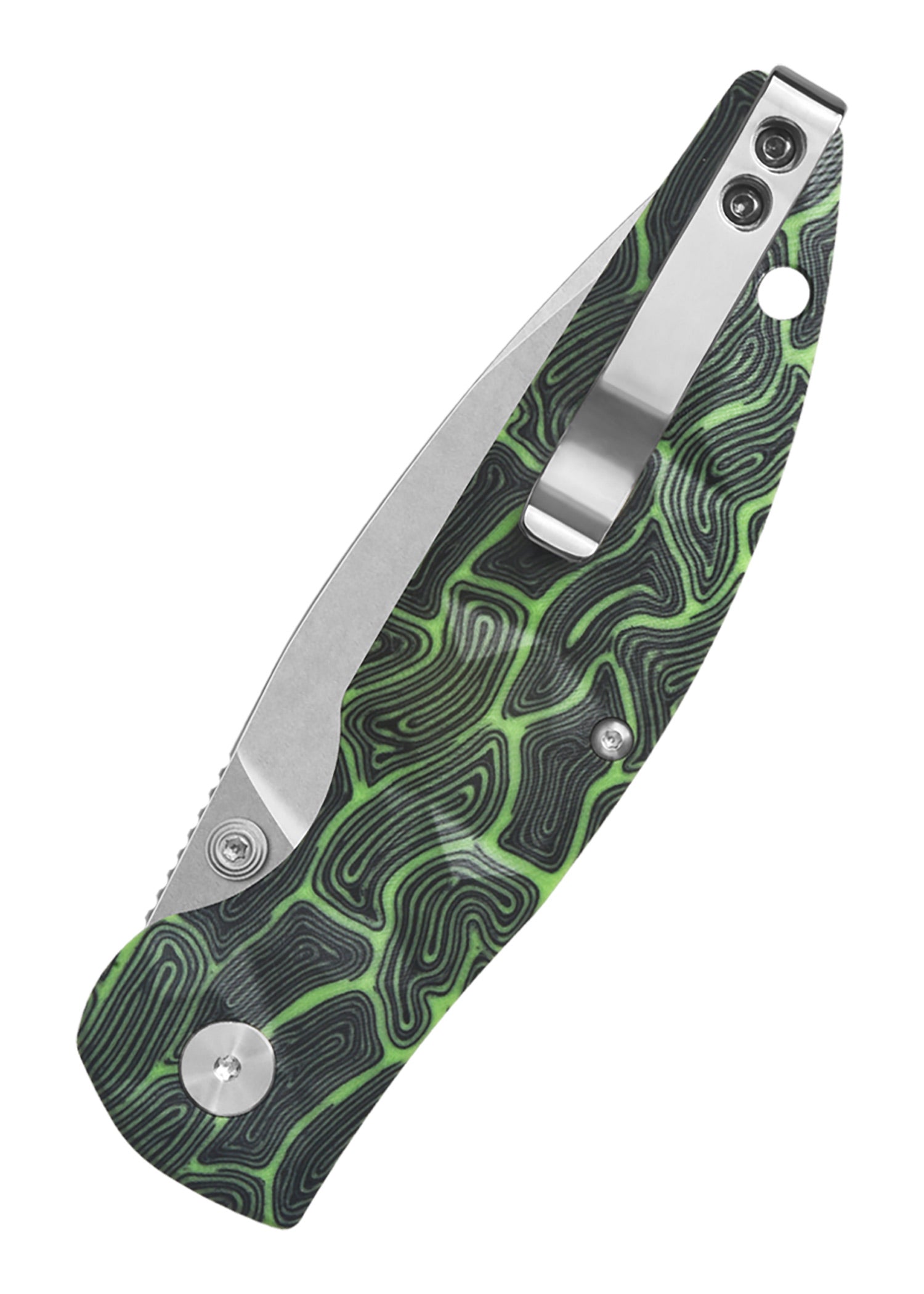 Imagen única de: Qsp Turtle Punk Stonewashed, Negro-verde, Navaja De Bolsillo