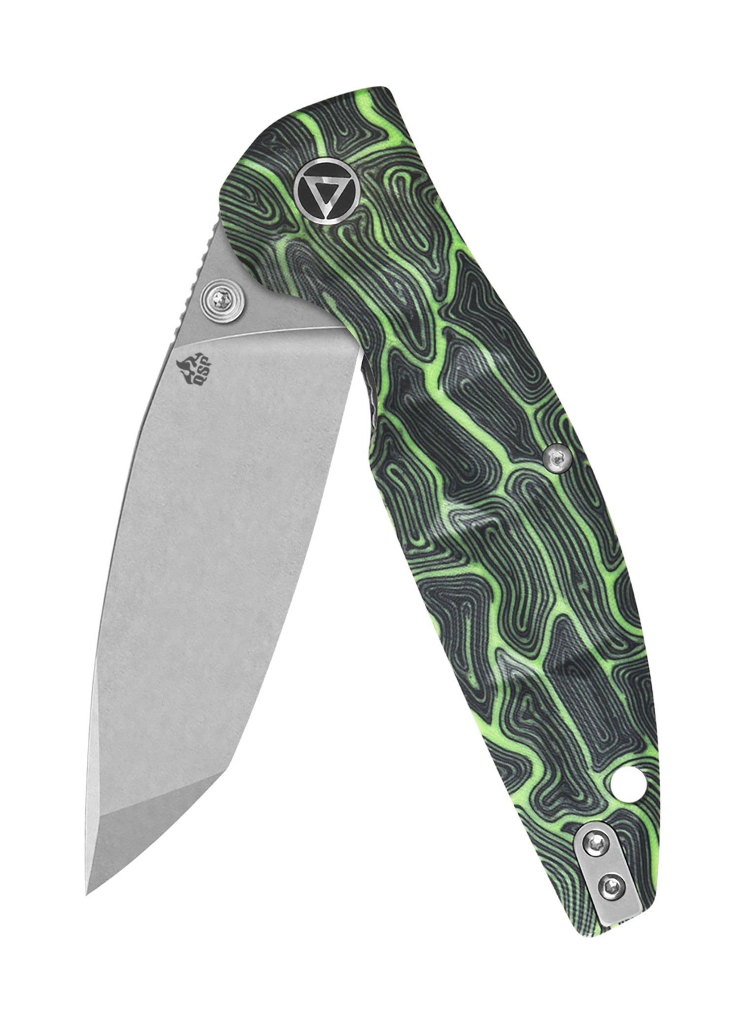 Imagen única de: Qsp Turtle Punk Stonewashed, Negro-verde, Navaja De Bolsillo