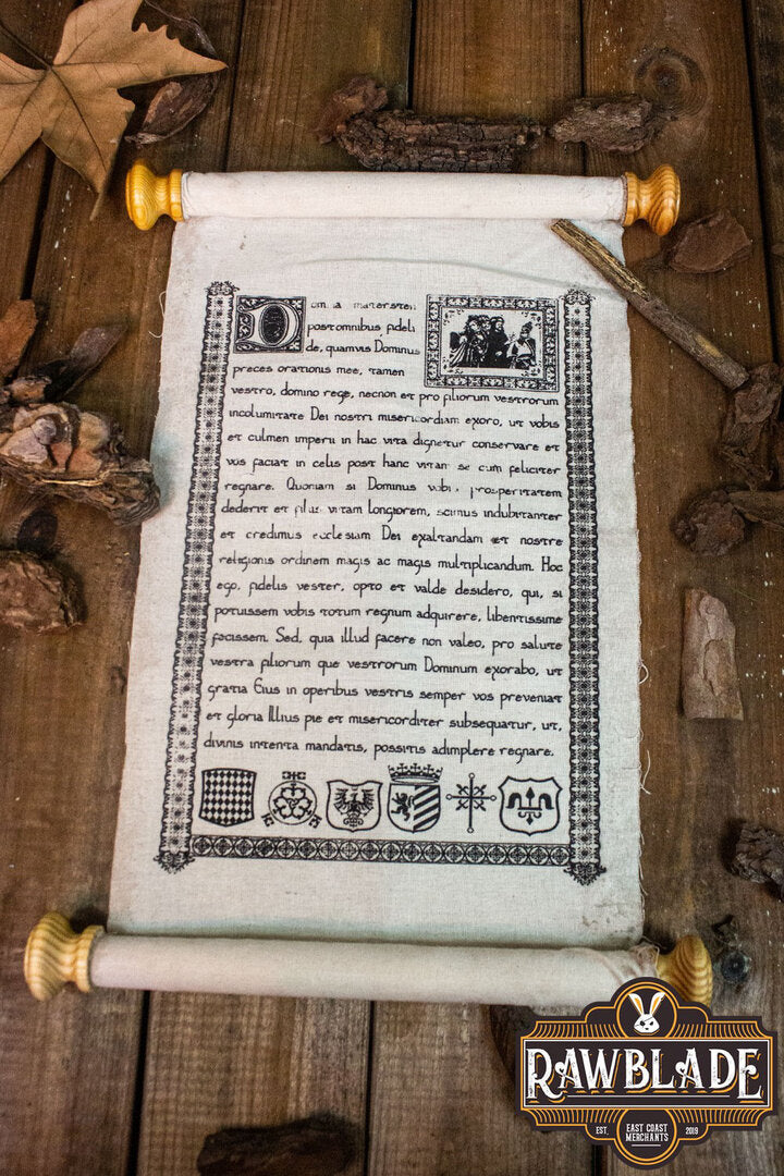 Imagen única de: Pergamino Medieval Con Correa De Cuero