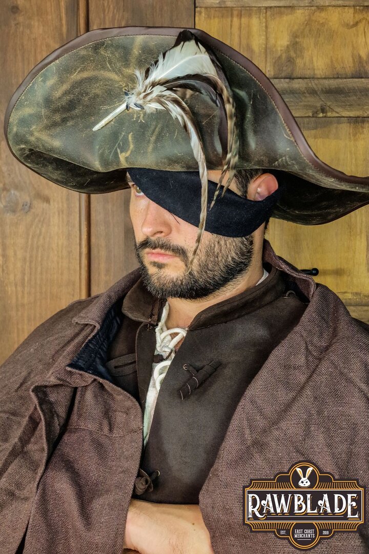 Imagen única de: Sombrero De Capitán Teague Con Plumas