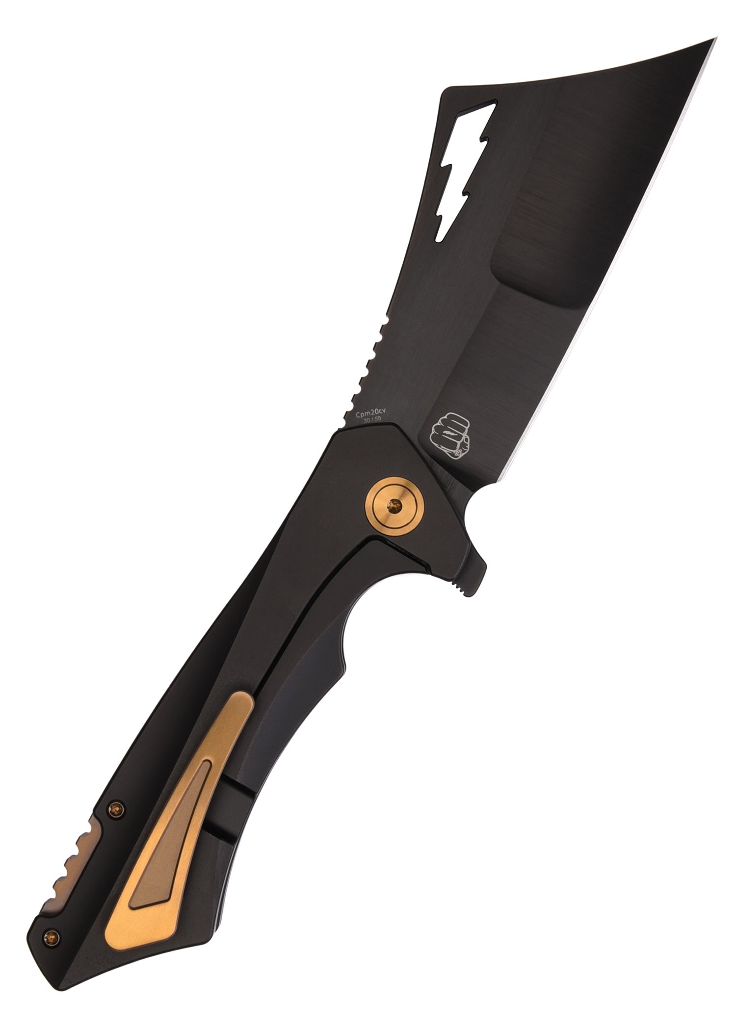 Imagen única de: Navaja Nemley Cleaver, Exclusiva, Pvd Negro, Año Oro