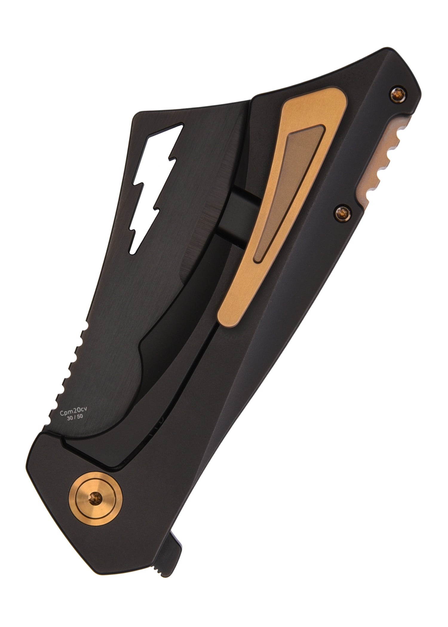 Imagen única de: Navaja Nemley Cleaver, Exclusiva, Pvd Negro, Año Oro