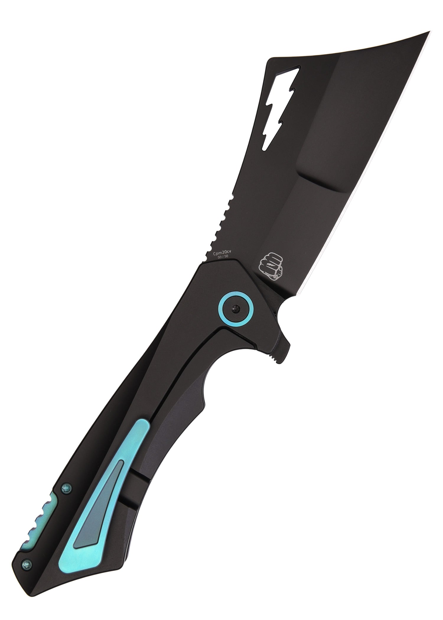 Imagen única de: Navaja Nemley Cleaver, Exclusiva, Pvd Negro, Ano Azul