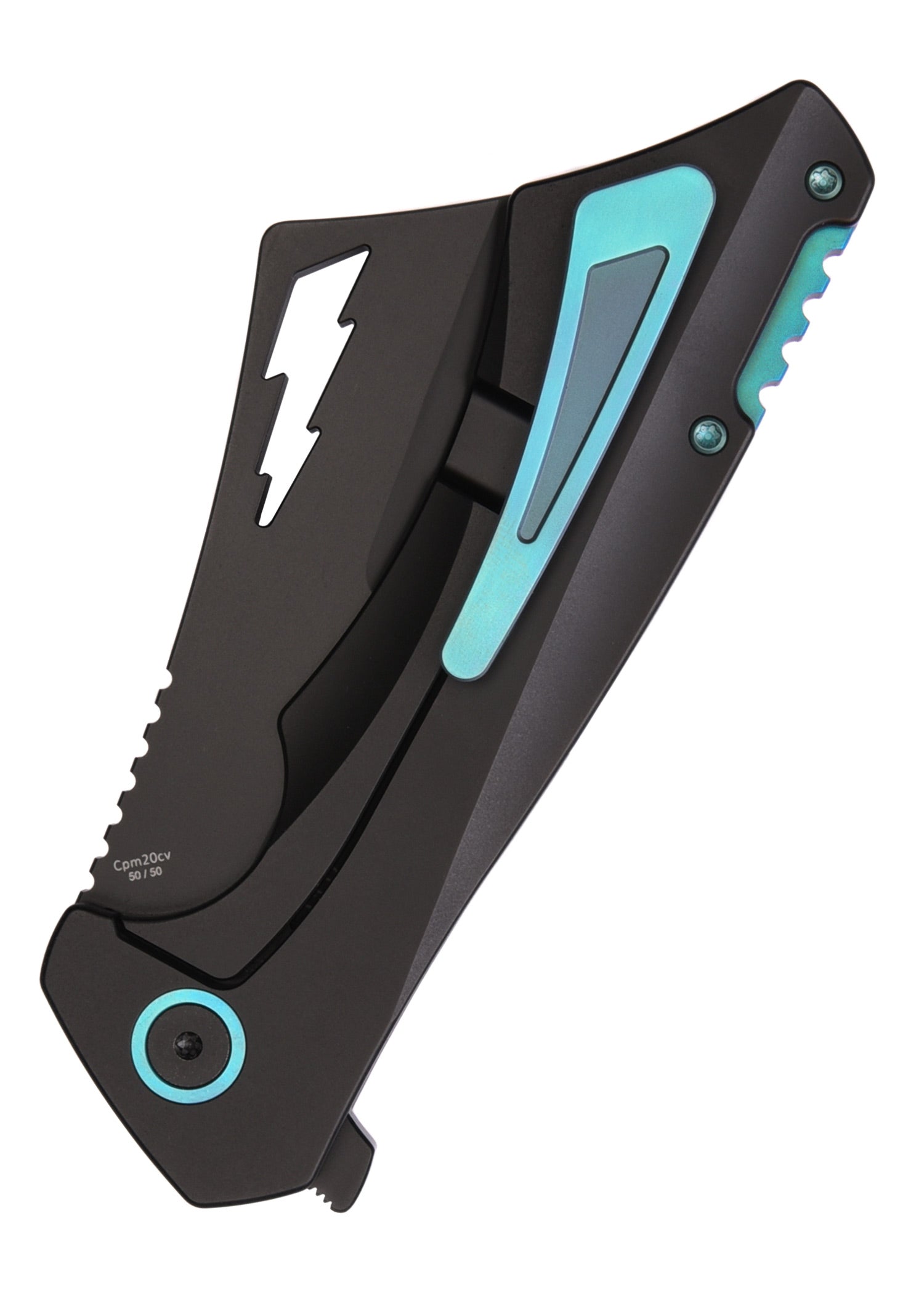 Imagen única de: Navaja Nemley Cleaver, Exclusiva, Pvd Negro, Ano Azul