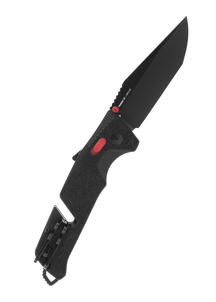 Imagen única de: Navaja Trident At - Negra Y Roja - Tanto, Sog