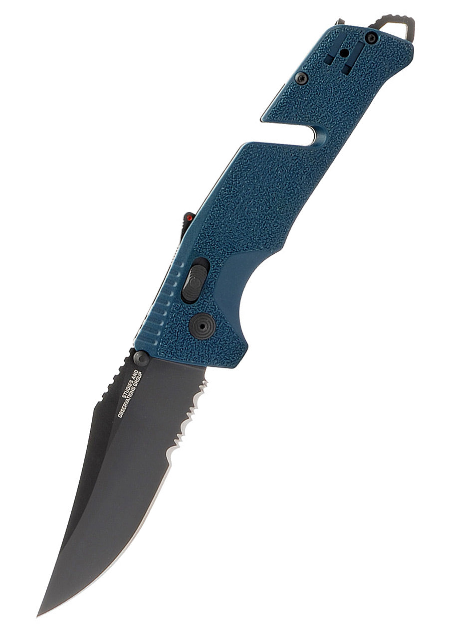 Imagen única de: Sog Trident At - Uniform Blue - Navaja De Bolsillo Parcialmente Dentada
