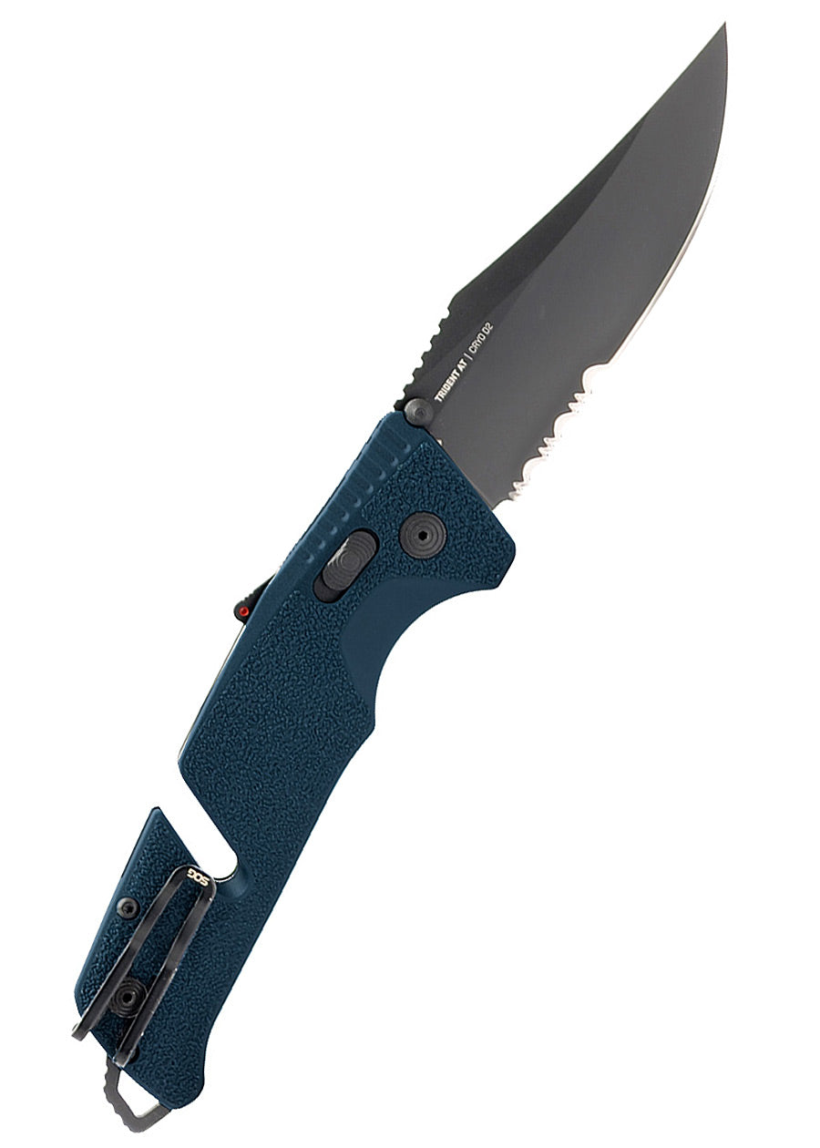Imagen única de: Sog Trident At - Uniform Blue - Navaja De Bolsillo Parcialmente Dentada