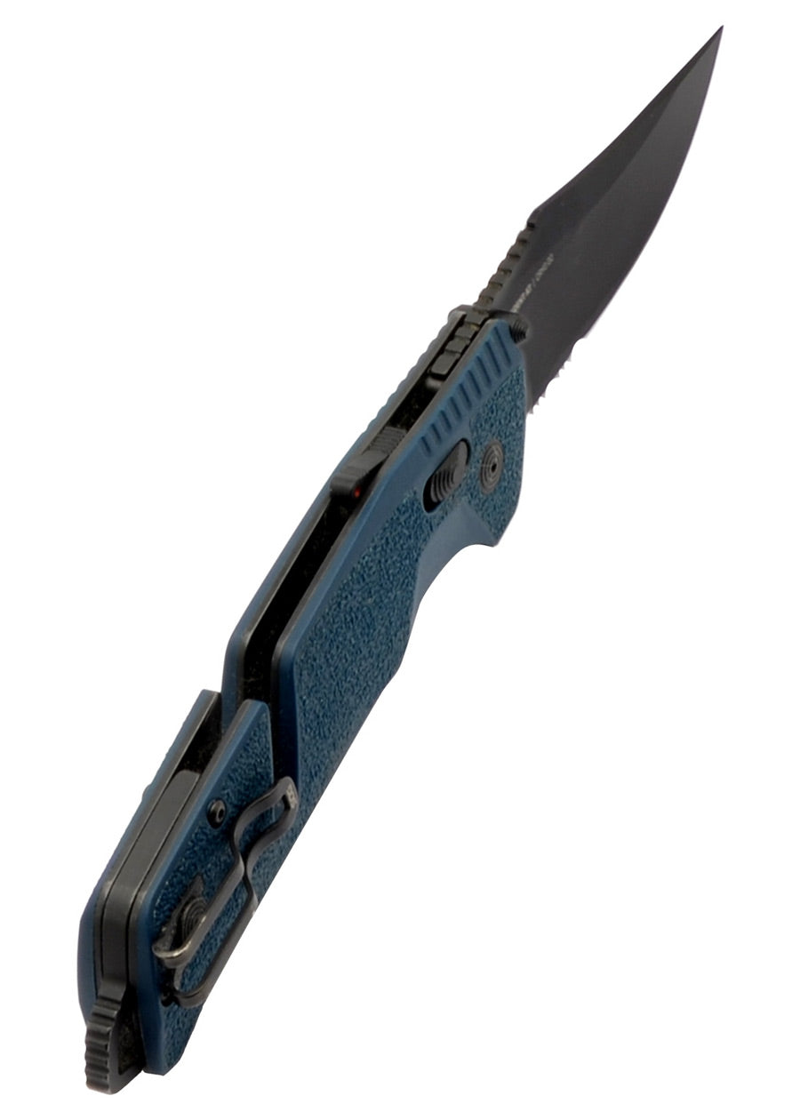 Imagen única de: Sog Trident At - Uniform Blue - Navaja De Bolsillo Parcialmente Dentada