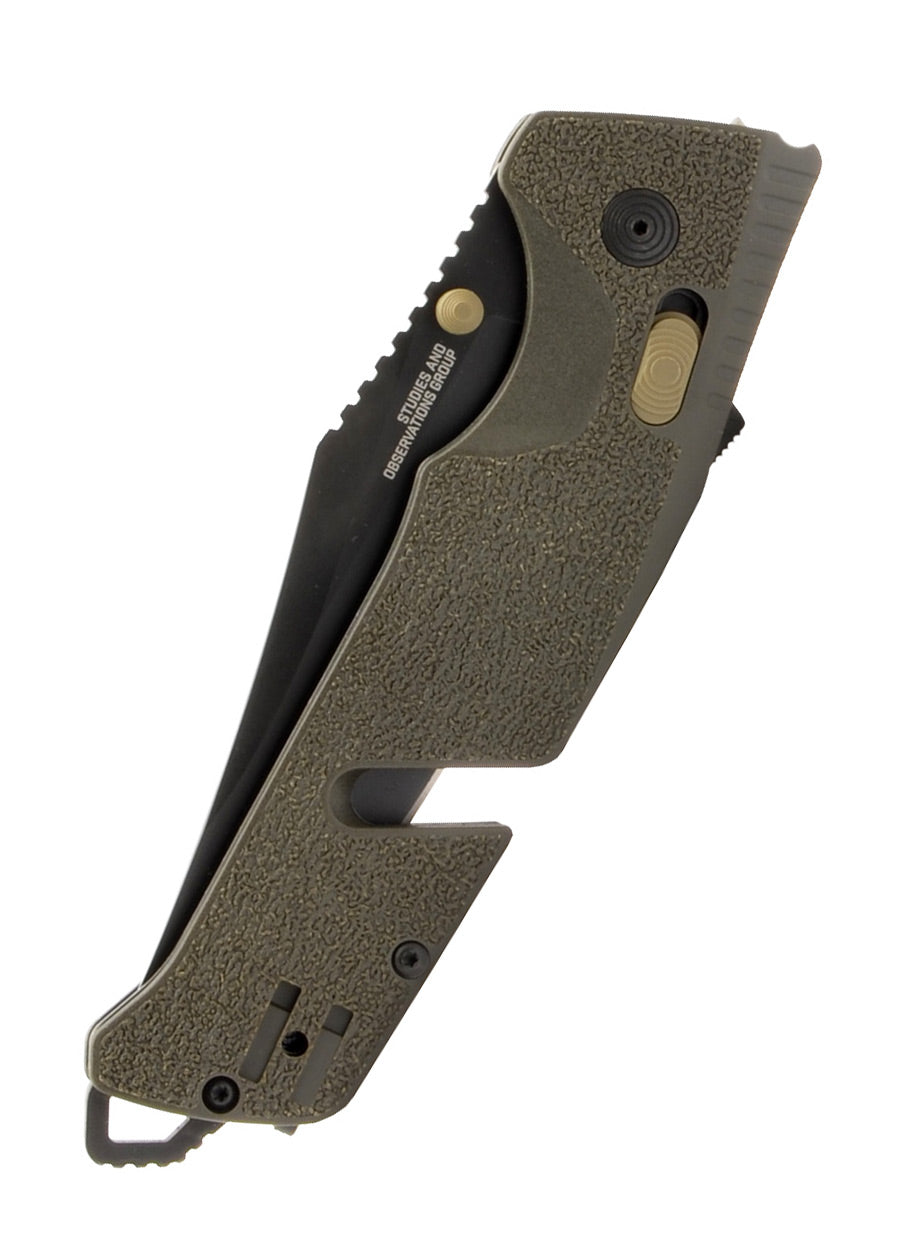 Imagen única de: Sog Trident At - Olive Drab Parcialmente Dentado, Navaja De Bolsillo